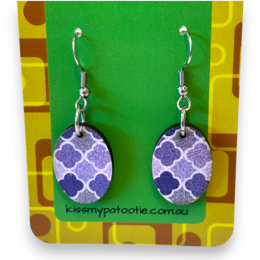 Retro wooden earrings