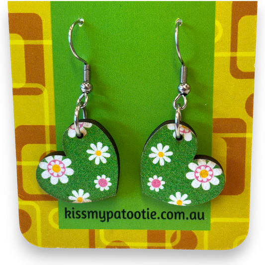 Retro wooden earrings