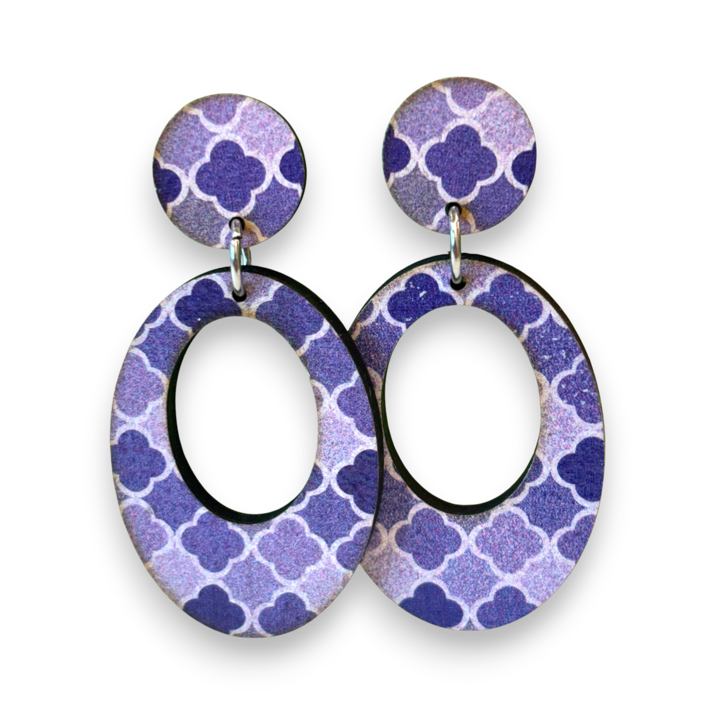 Retro wooden earrings