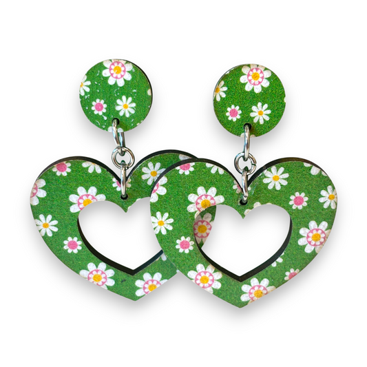 Retro wooden earrings