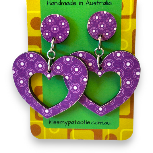 Retro wooden earrings