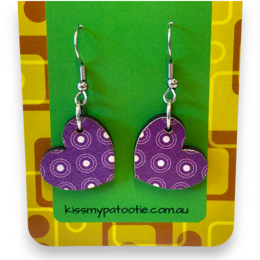 Retro wooden earrings