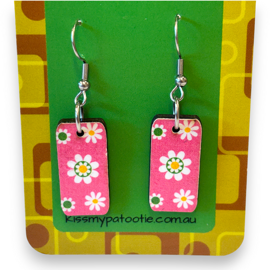 Retro wooden earrings