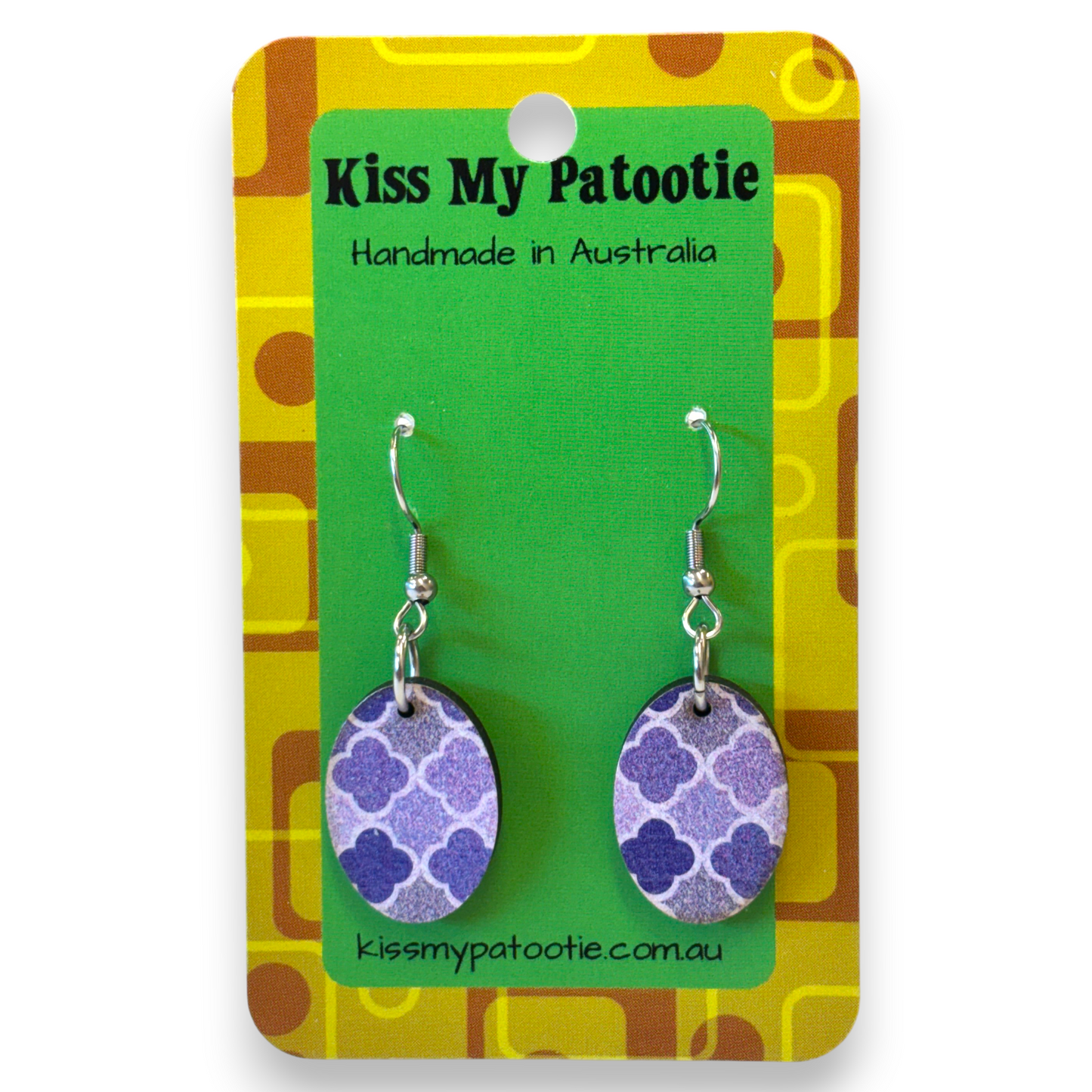 Retro wooden earrings