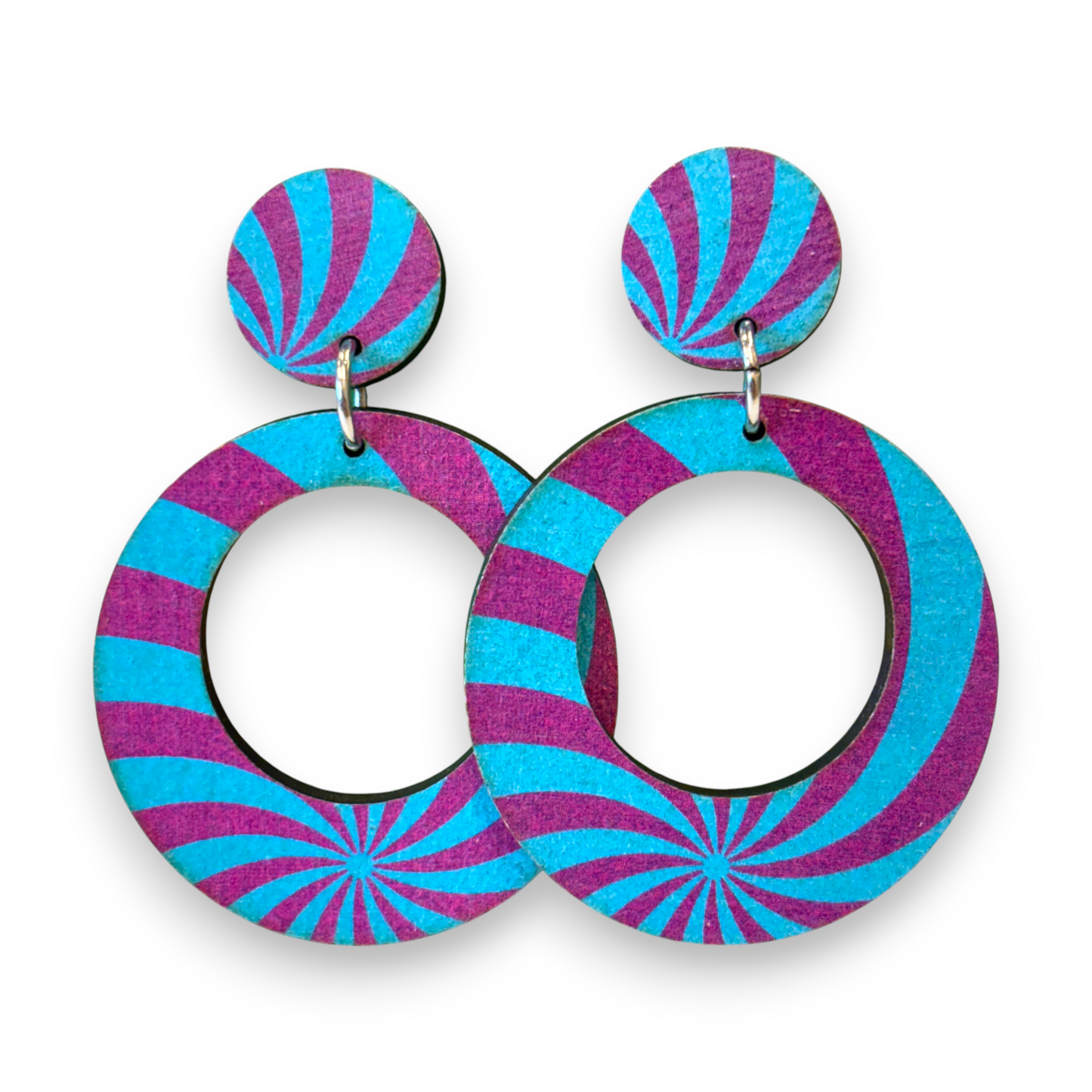 Retro wooden earrings