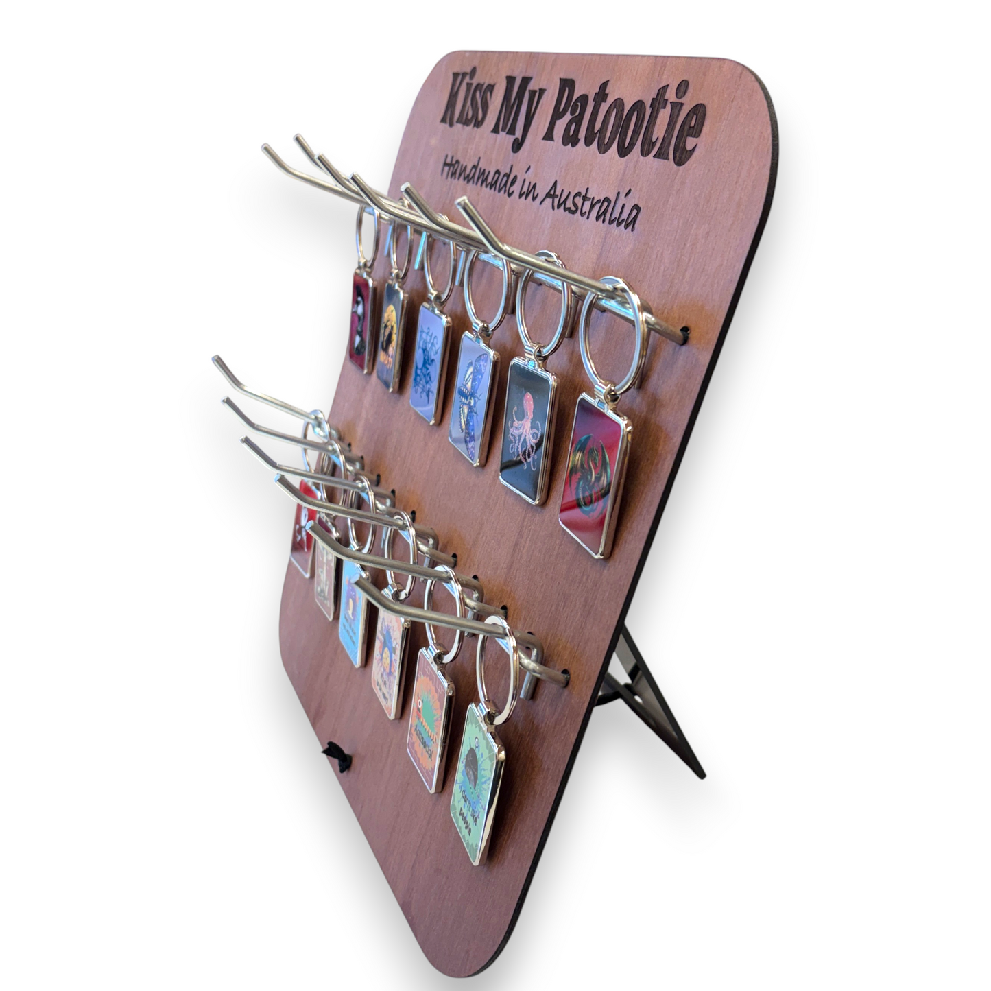 Keyring wholesale starter pack - 36 x keyrings & free display board