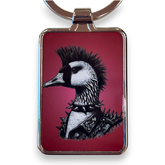 Printed Keyring - Punk duck