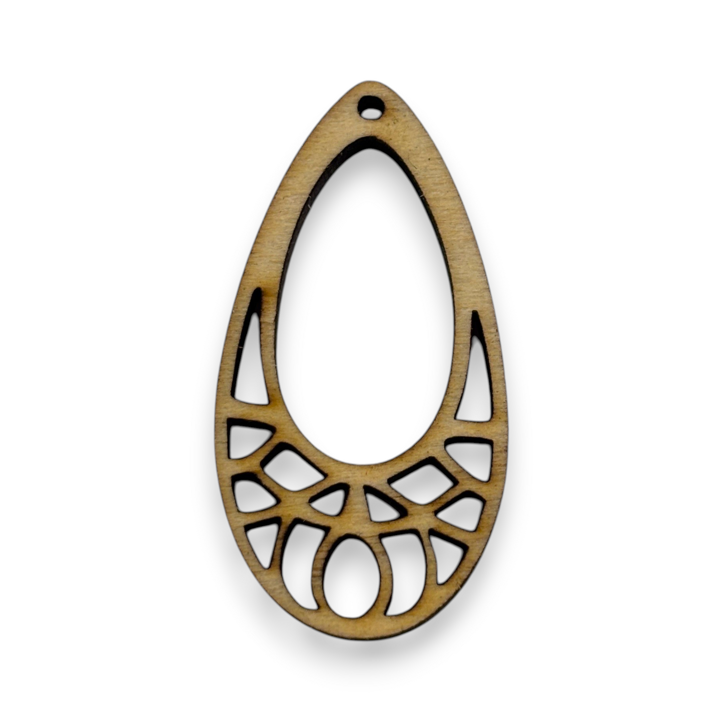 Wooden Teardrop Earring Blanks for DIY Jewellery Making, dangles - 10pc Laser Cut Pieces