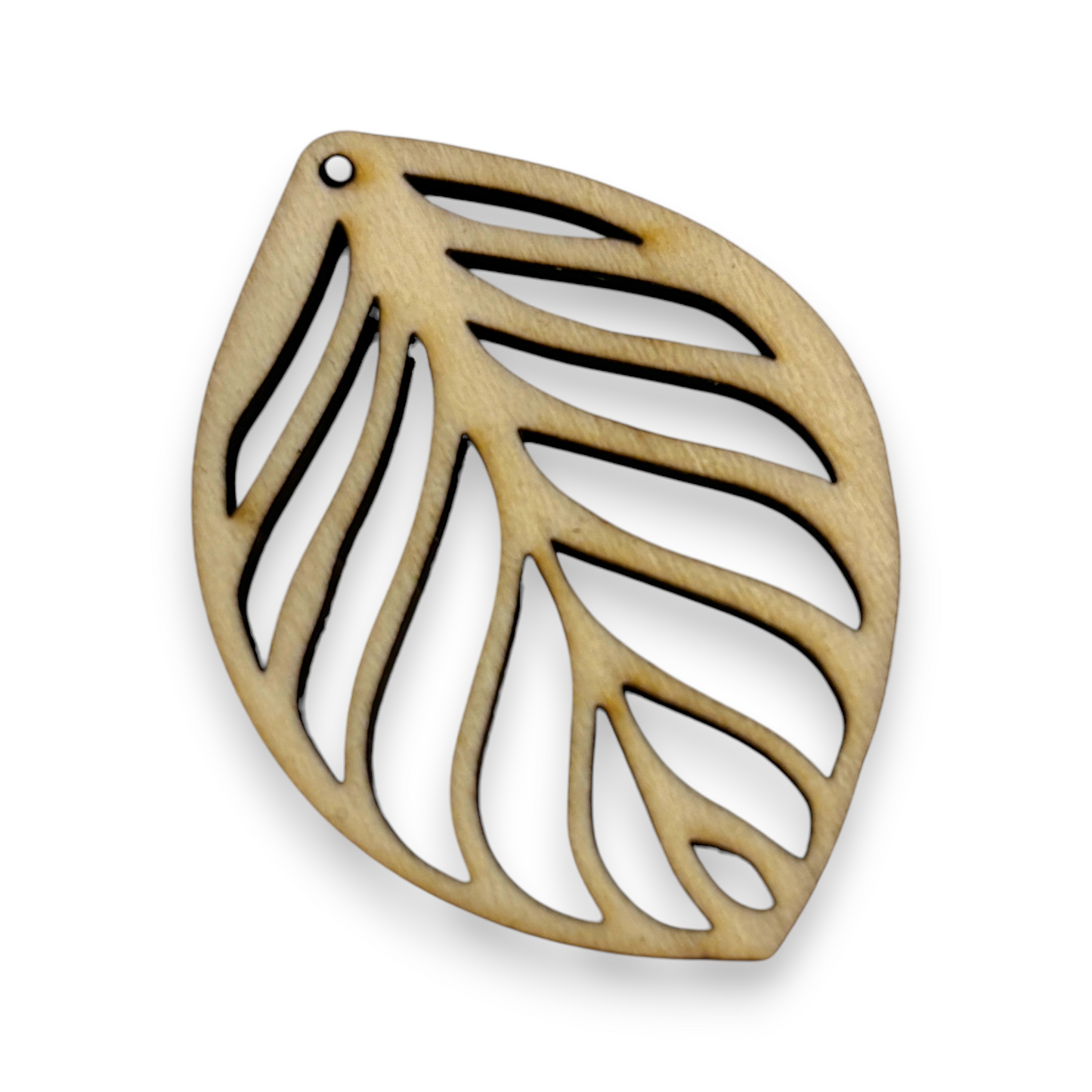 Wooden Leaf Earring Blanks for DIY Jewellery Making, dangles - 10pc Laser Cut Pieces