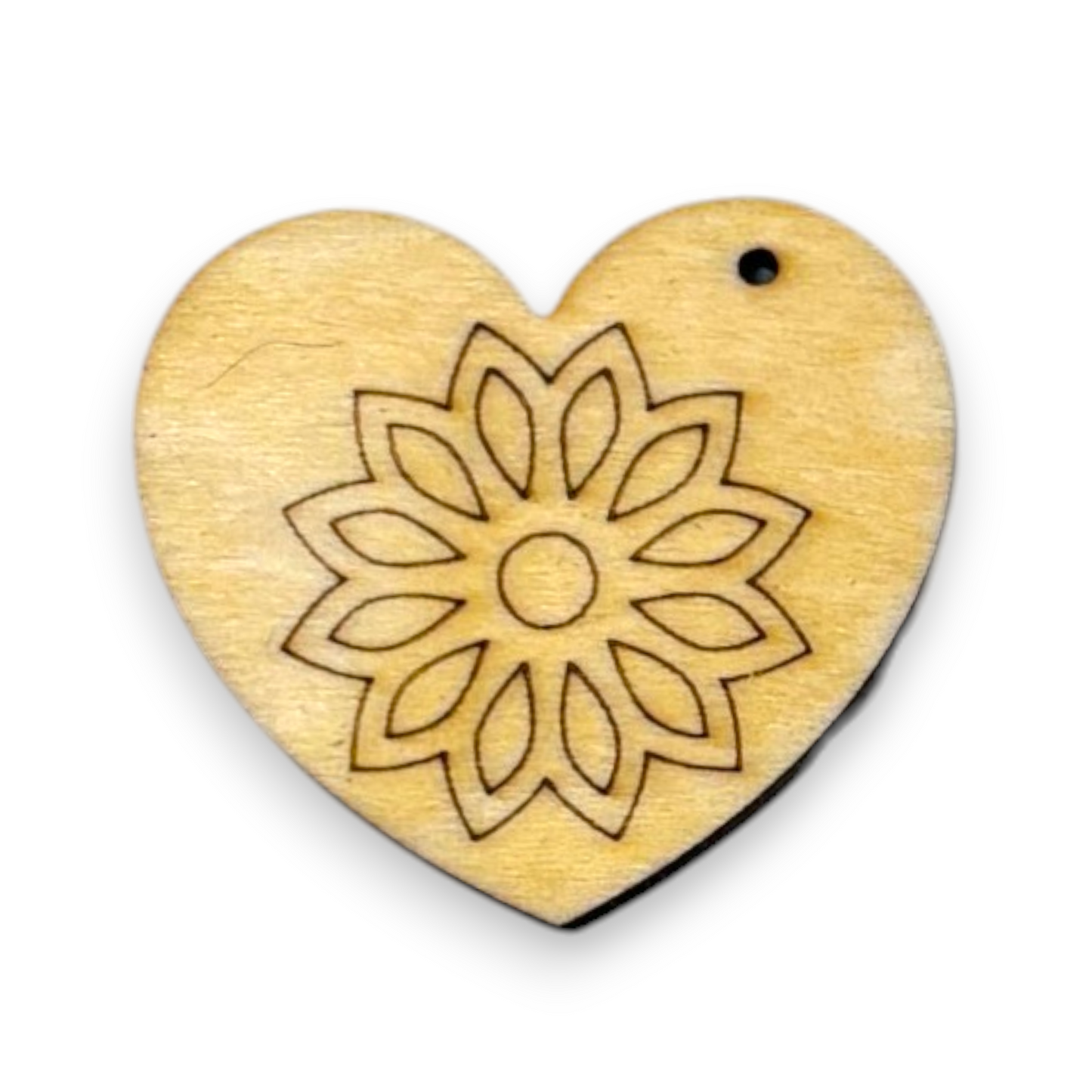 Wooden Heart Earring Blanks for DIY Jewellery Making, dangles - 10pc Laser Cut Pieces