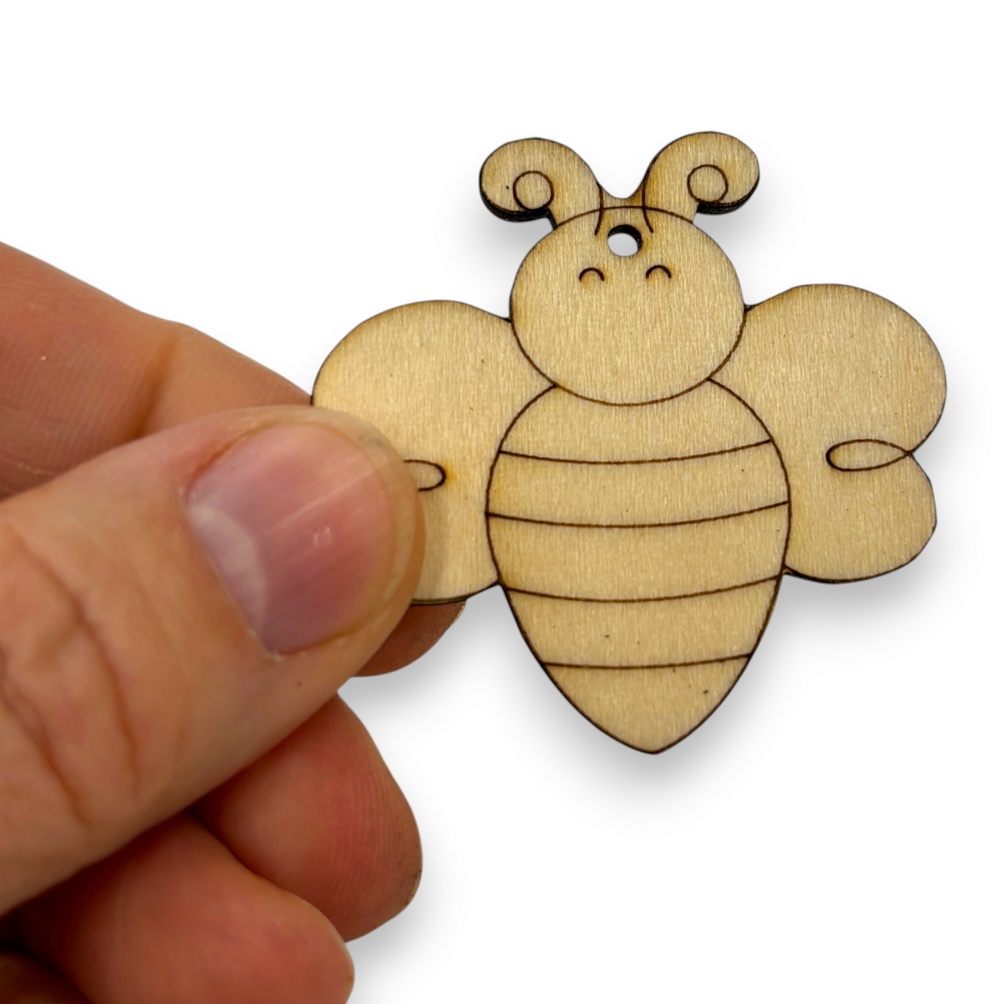 Wooden Bee Earring Blanks for DIY Jewellery Making, dangles - 10pc Laser Cut Pieces