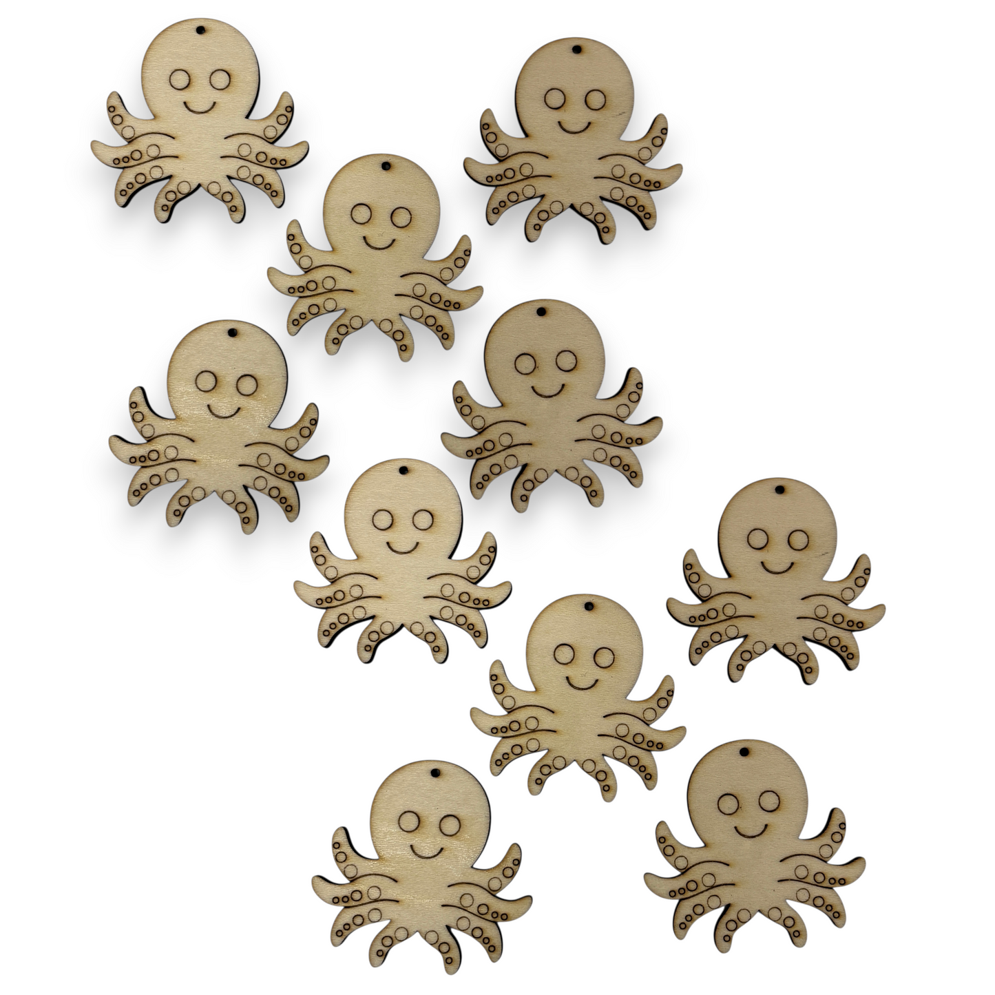Wooden Animal Earring Blanks for DIY Jewellery Making, dangles - 10pc Laser Cut Pieces