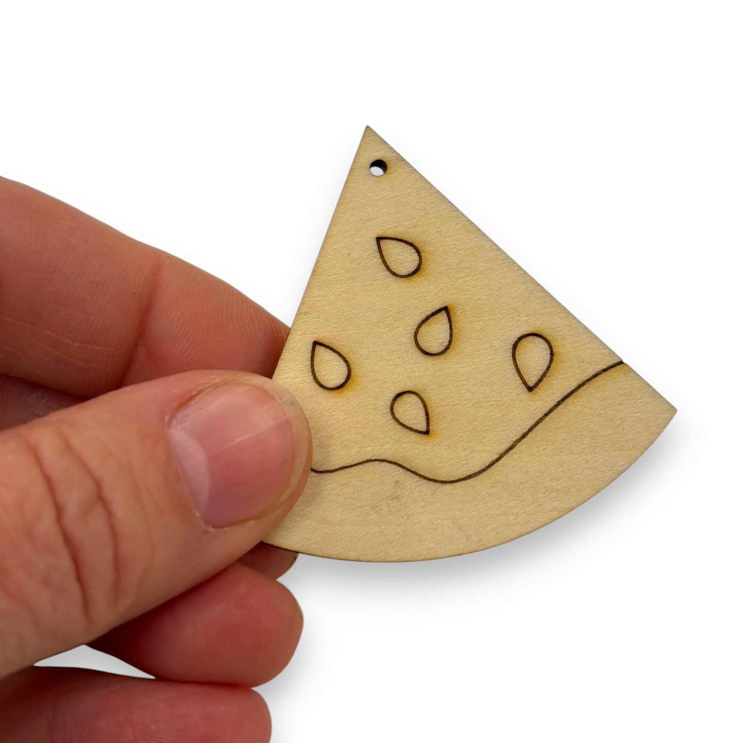 Wooden Watermelon Earring Blanks for DIY Jewellery Making, dangles - 10pc Laser Cut Pieces