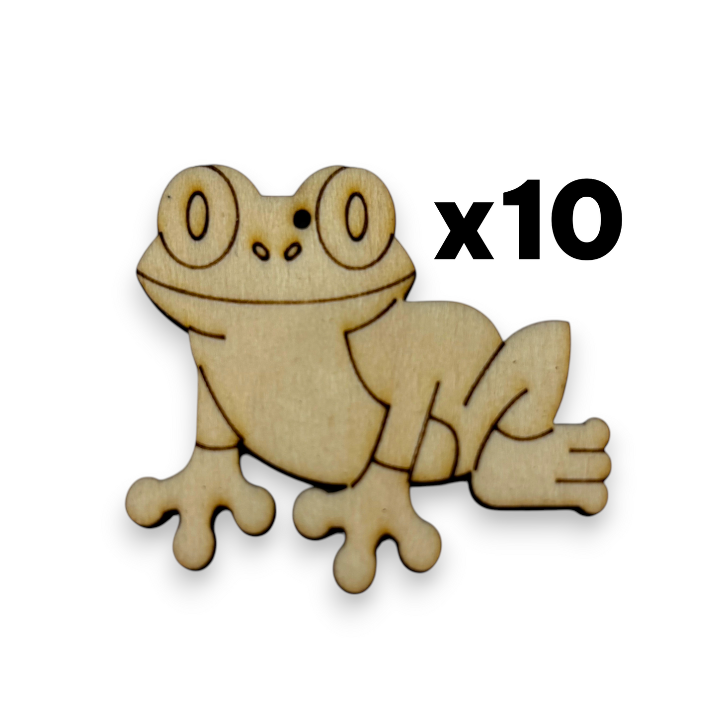 Wooden Animal Earring Blanks for DIY Jewellery Making, dangles - 10pc Laser Cut Pieces