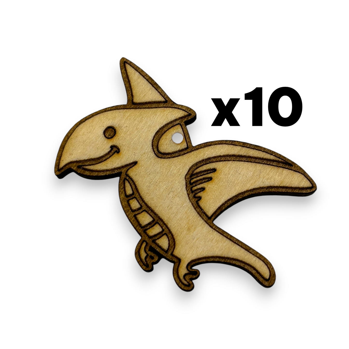 Wooden Dinosaur Earring Blanks for DIY Jewellery Making, dangles - 10pc Laser Cut Pieces (Copy)