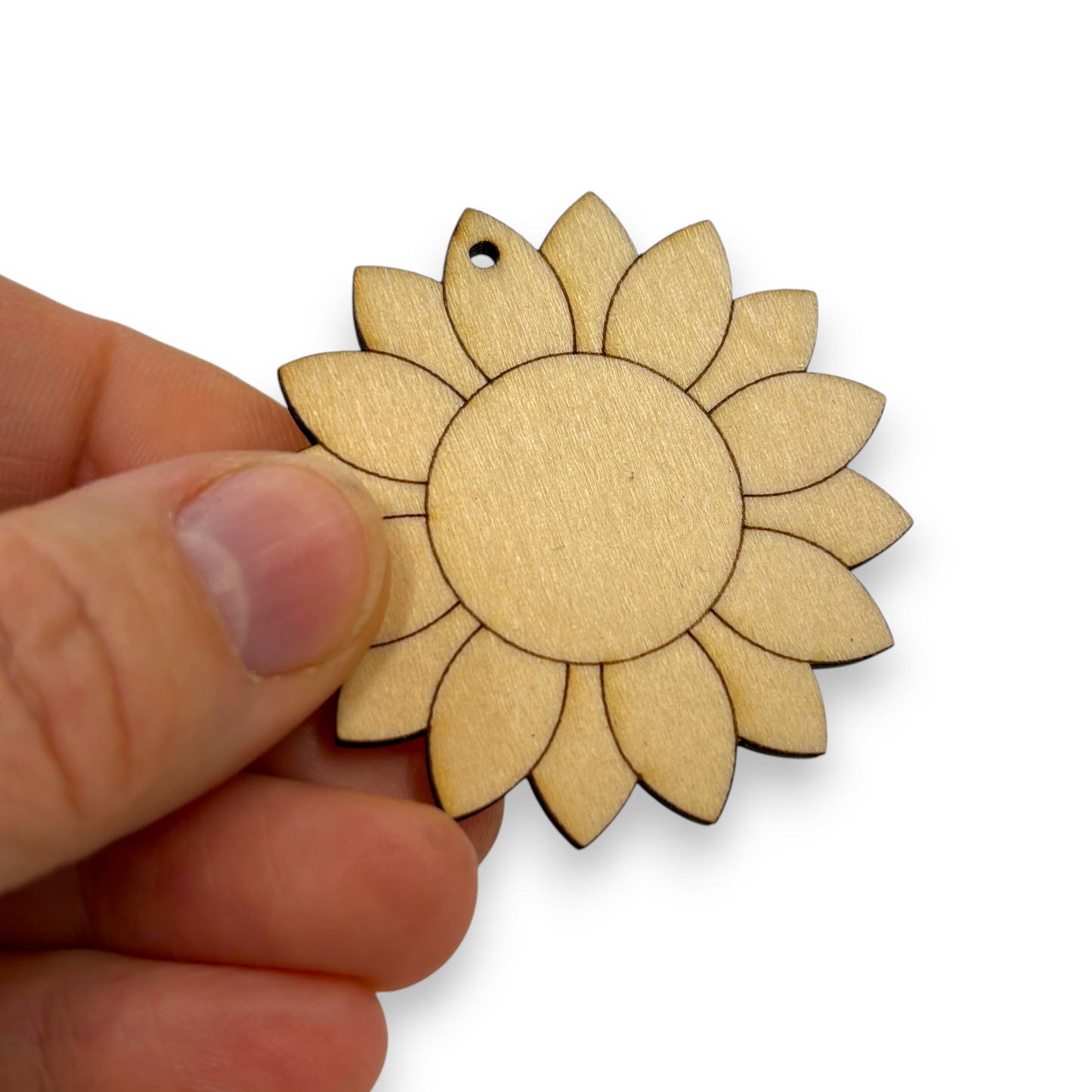 Wooden Flower Earring Blanks for DIY Jewellery Making, dangles - 10pc Laser Cut Pieces