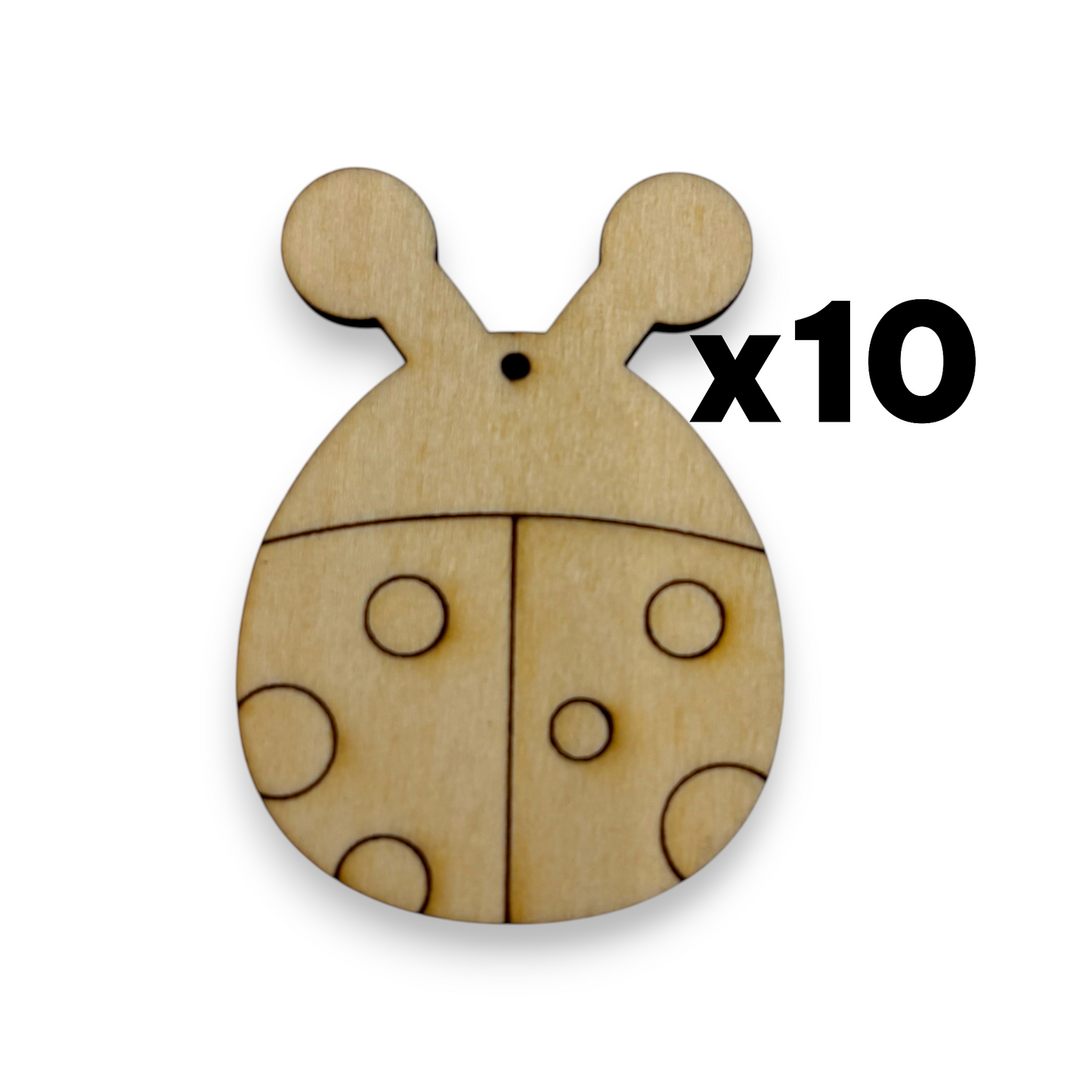 Wooden Animal Earring Blanks for DIY Jewellery Making, dangles - 10pc Laser Cut Pieces