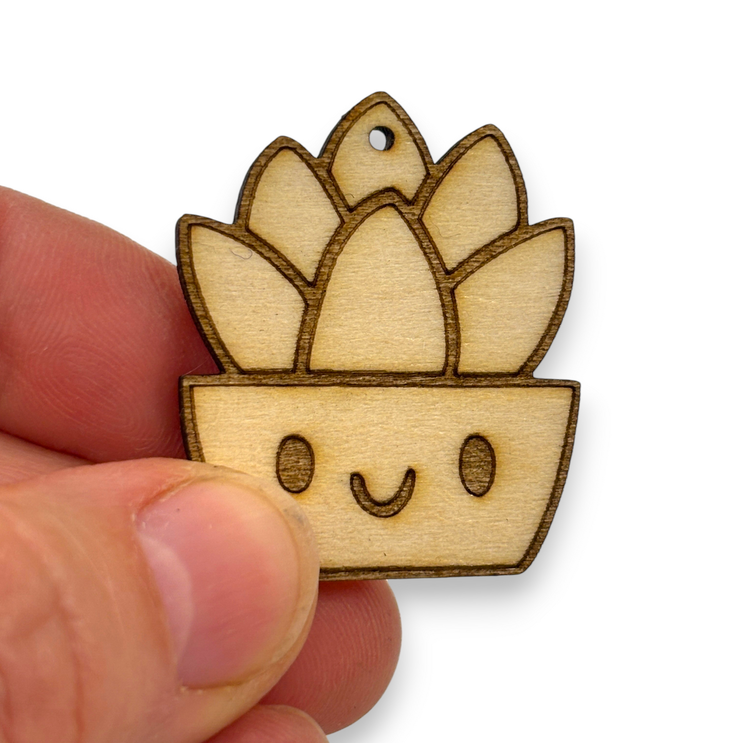 Wooden Plant Earring Blanks for DIY Jewellery Making, dangles - 10pc Laser Cut Pieces