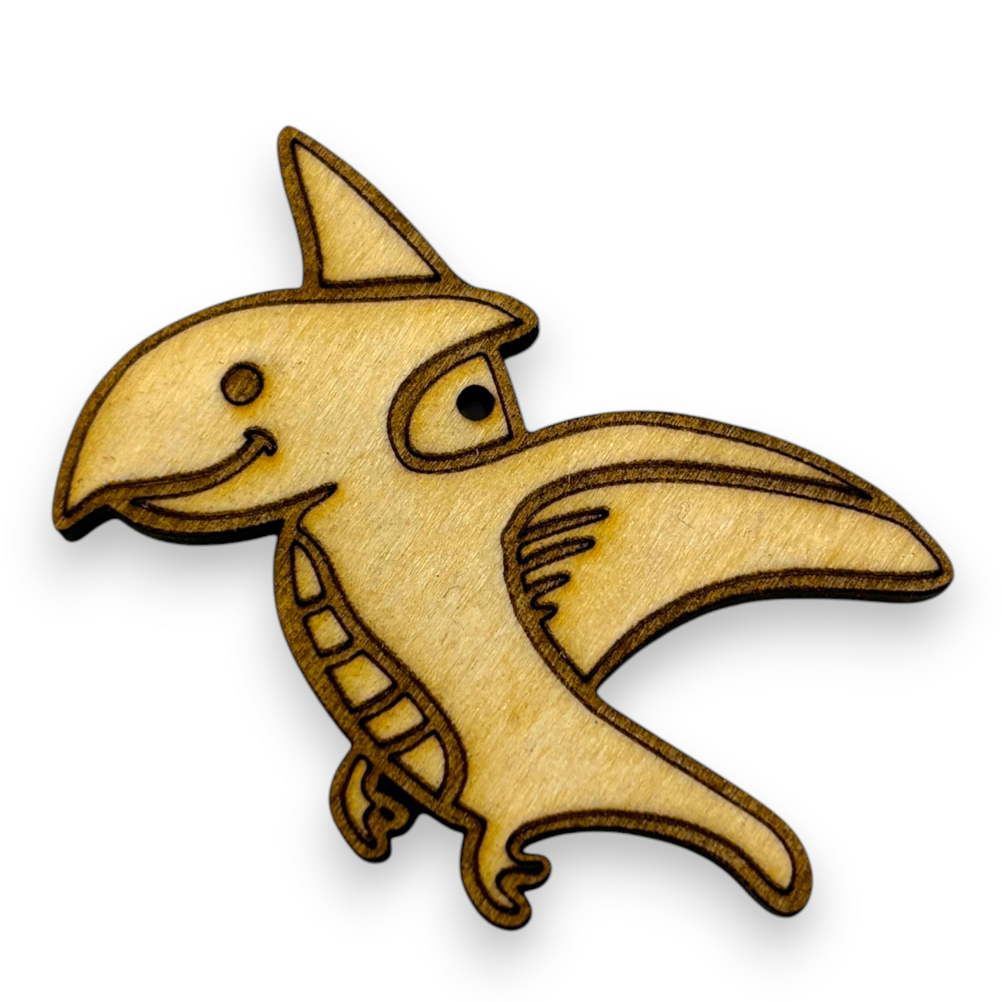 Wooden Dinosaur Key Ring & Bag Tag Blanks for DIY, Set of 5
