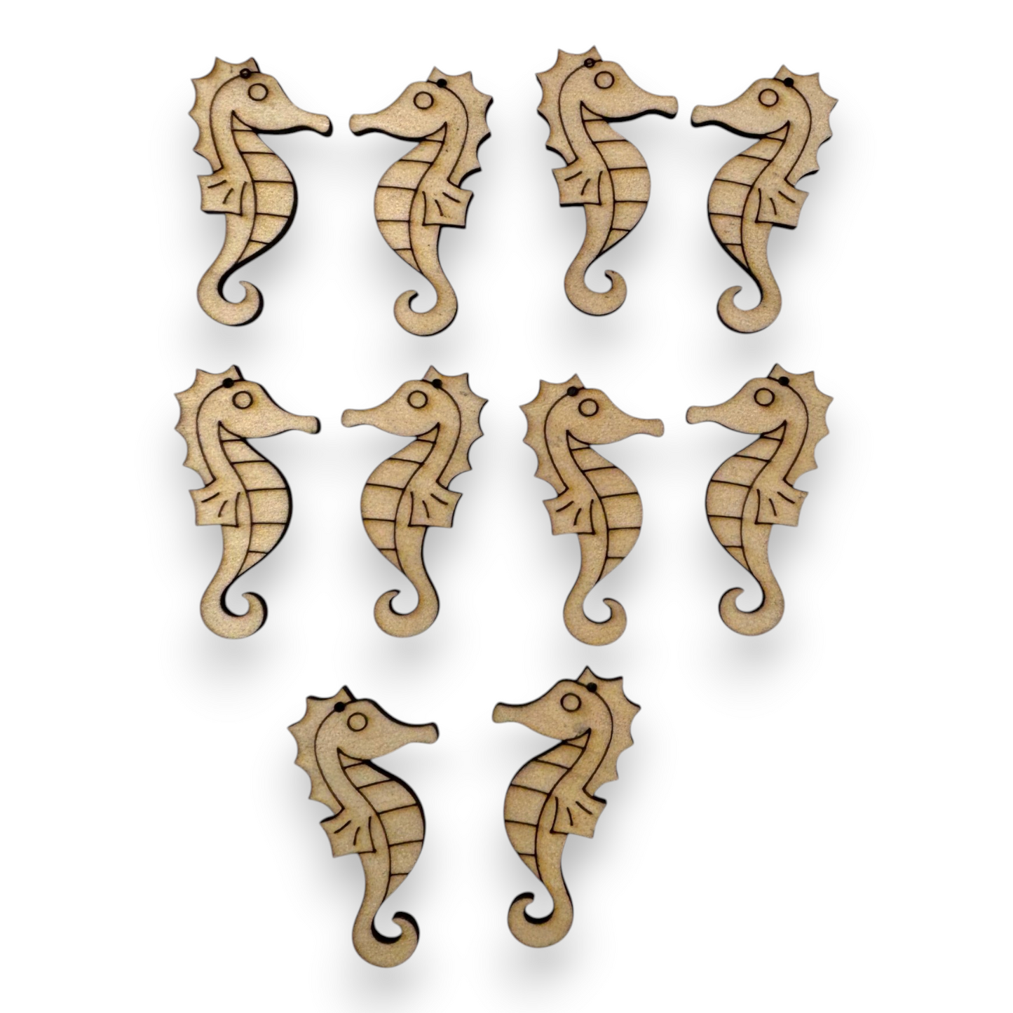 Wooden Animal Earring Blanks for DIY Jewellery Making, dangles - 10pc Laser Cut Pieces