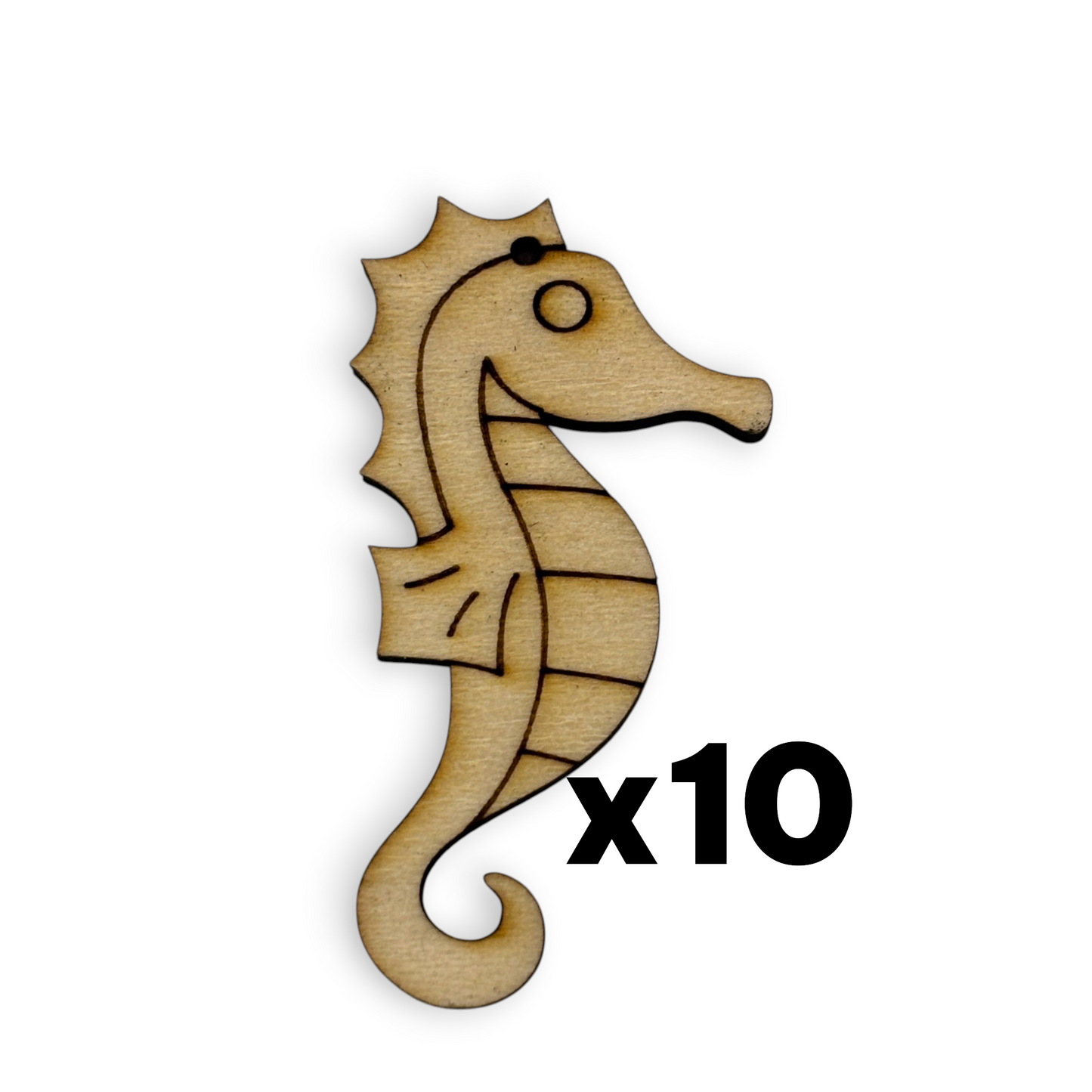 Wooden Animal Earring Blanks for DIY Jewellery Making, dangles - 10pc Laser Cut Pieces