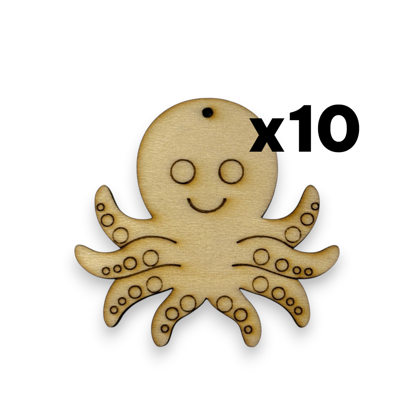 Wooden Animal Earring Blanks for DIY Jewellery Making, dangles - 10pc Laser Cut Pieces