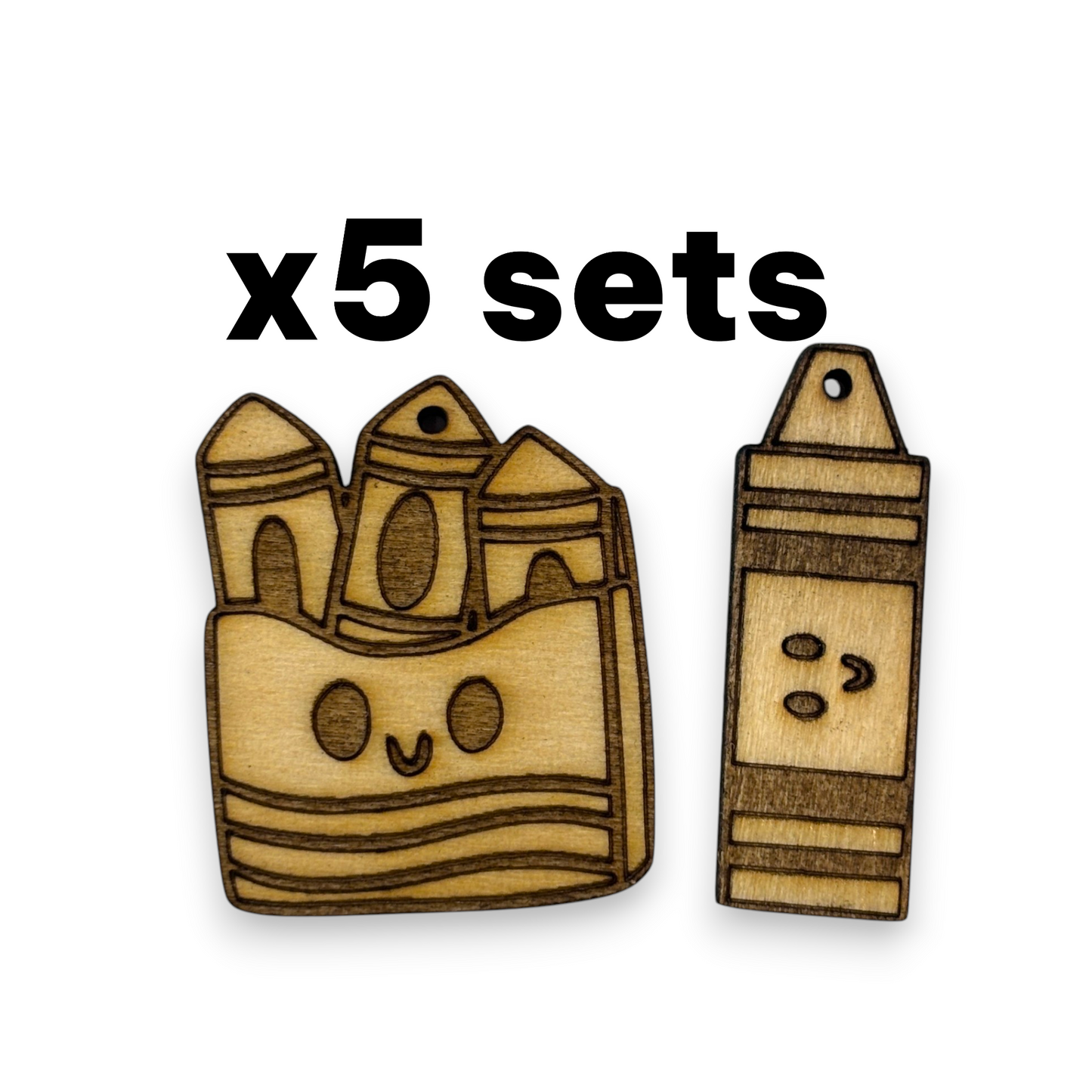 Wooden Teacher Earring Blanks for DIY Jewellery Making, dangles - 10pc Laser Cut Pieces