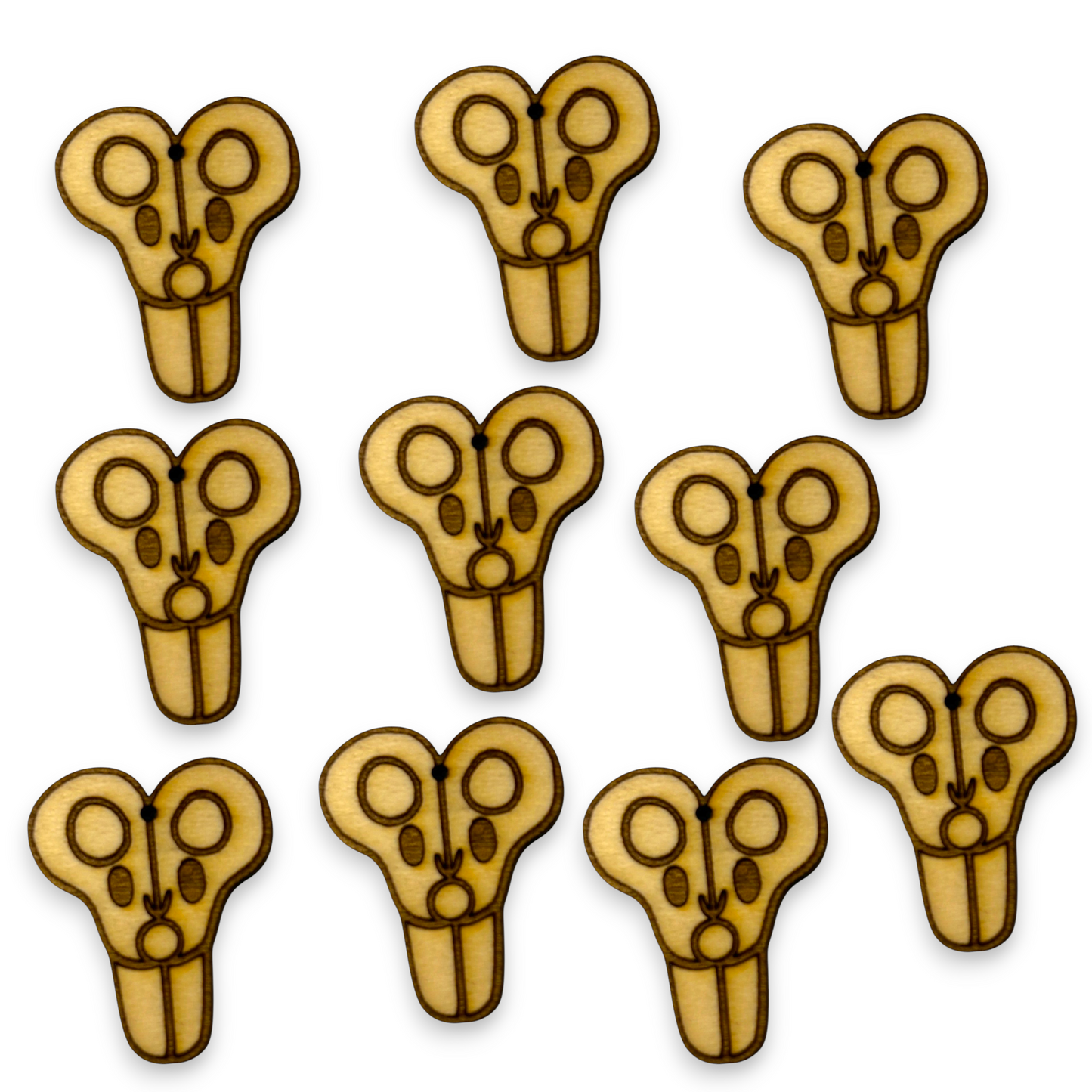 Wooden Teacher Earring Blanks for DIY Jewellery Making, dangles - 10pc Laser Cut Pieces