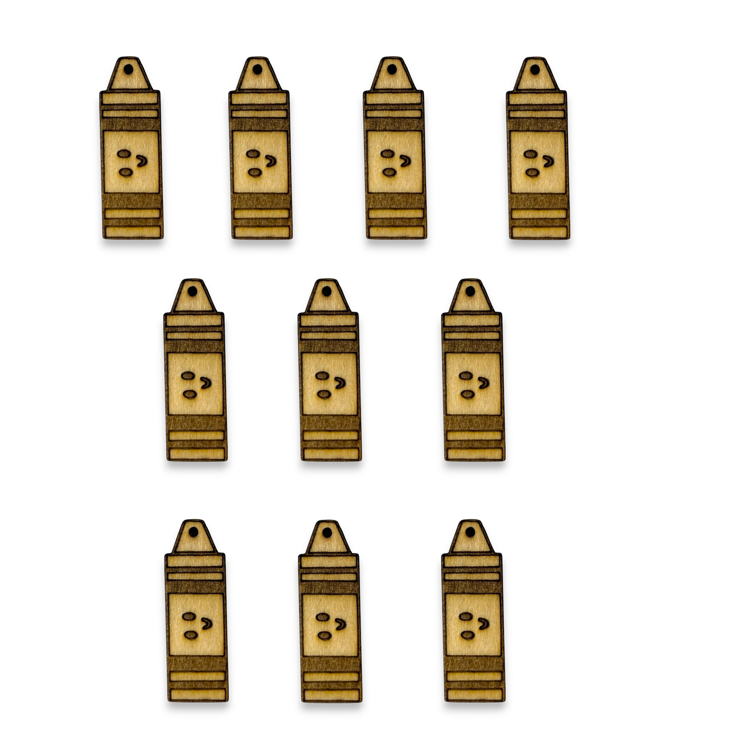 Wooden Teacher Earring Blanks for DIY Jewellery Making, dangles - 10pc Laser Cut Pieces