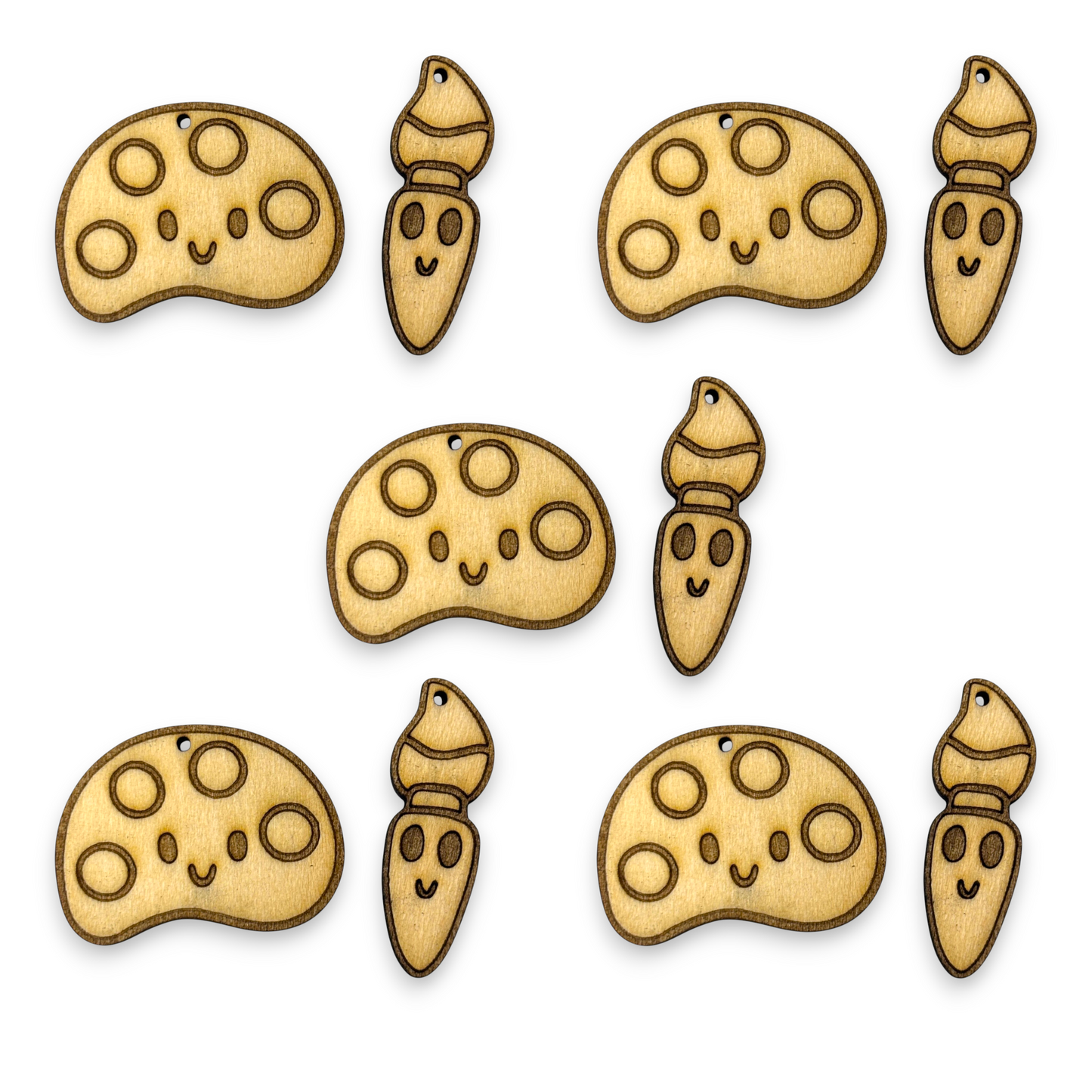 Wooden Teacher Earring Blanks for DIY Jewellery Making, dangles - 10pc Laser Cut Pieces