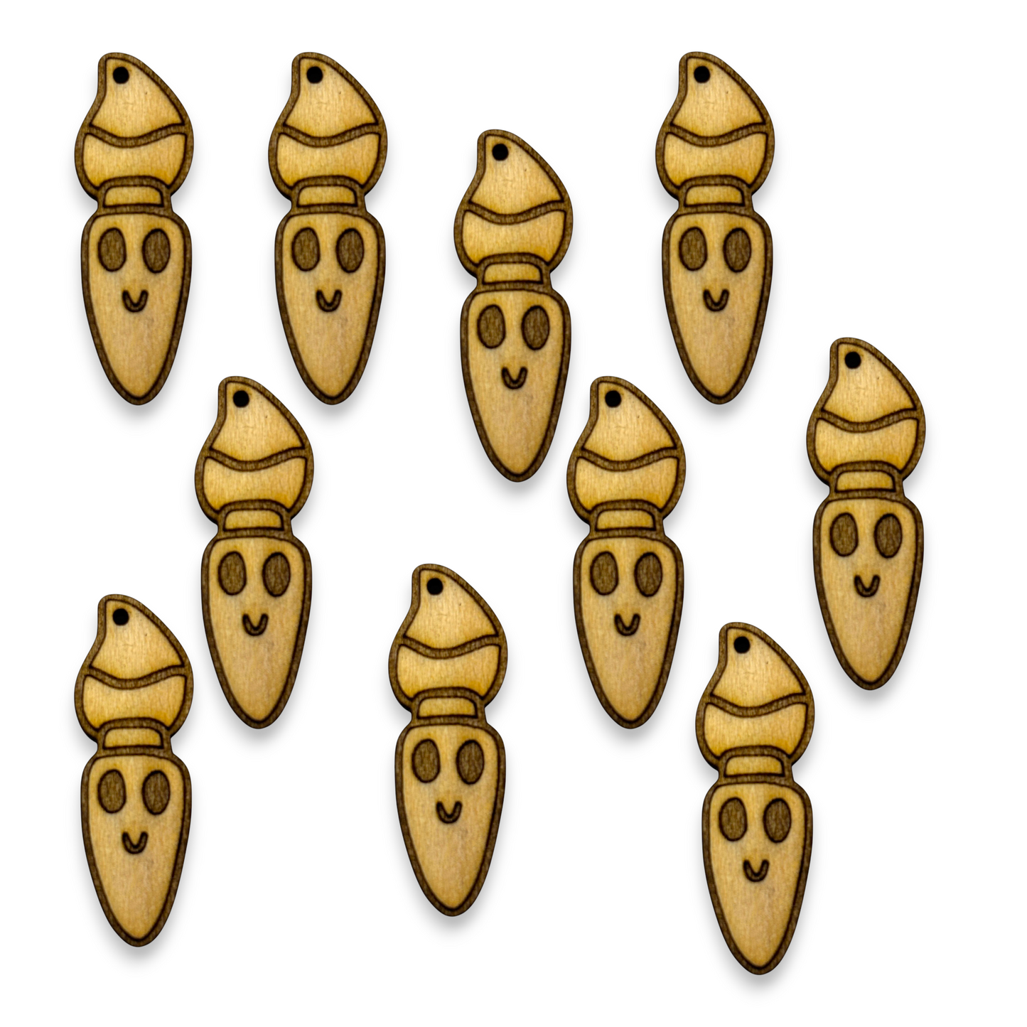 Wooden Teacher Earring Blanks for DIY Jewellery Making, dangles - 10pc Laser Cut Pieces
