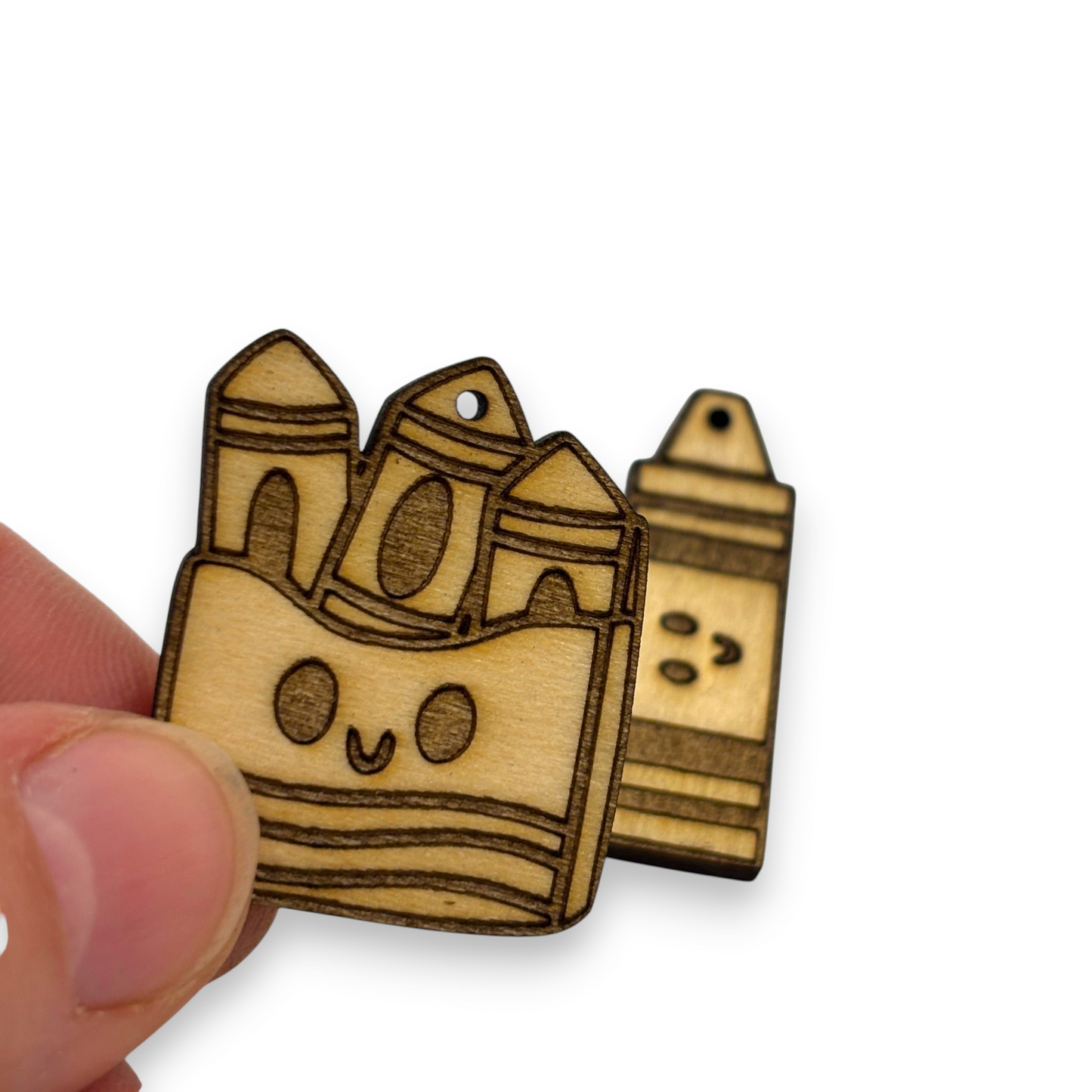 Wooden Teacher Earring Blanks for DIY Jewellery Making, dangles - 10pc Laser Cut Pieces
