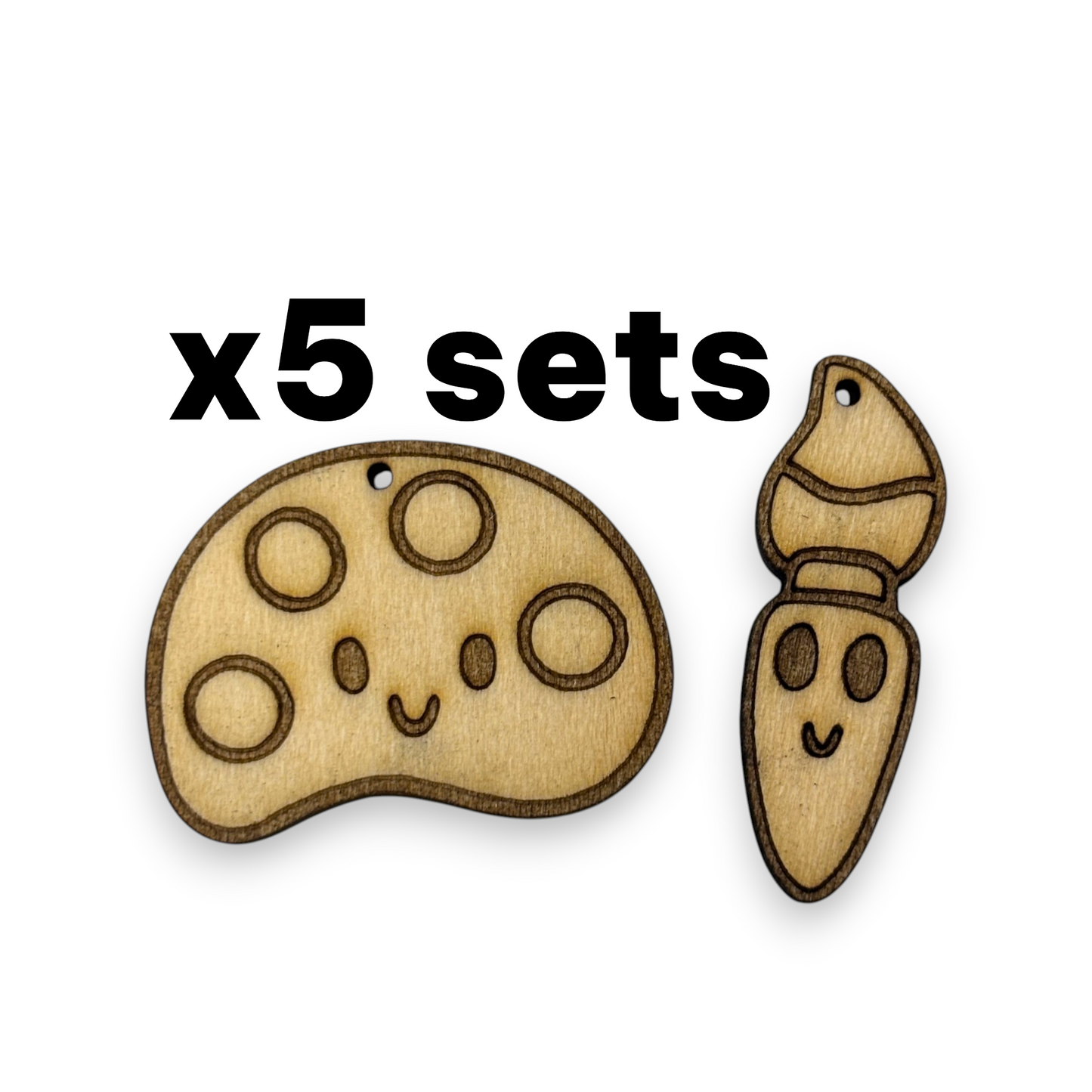Wooden Teacher Earring Blanks for DIY Jewellery Making, dangles - 10pc Laser Cut Pieces