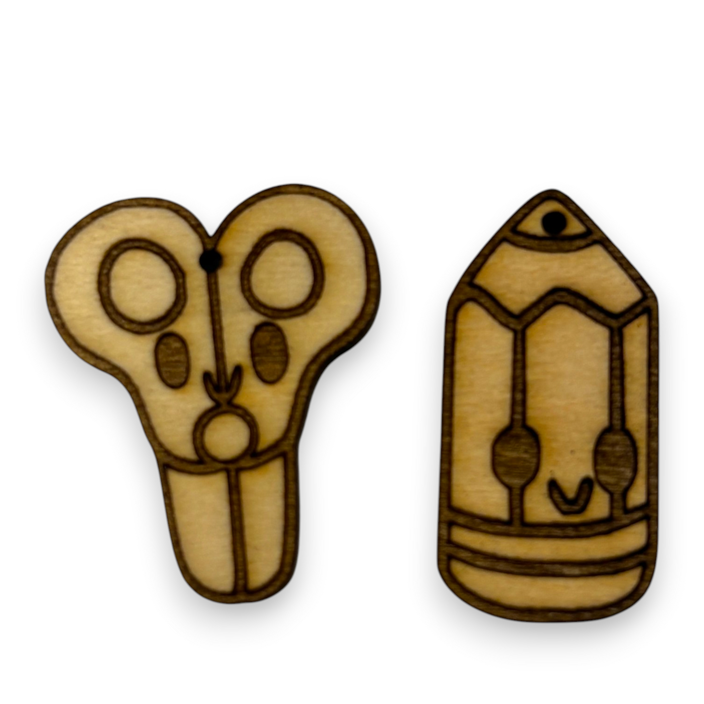 Wooden Teacher Earring Blanks for DIY Jewellery Making, dangles - 10pc Laser Cut Pieces