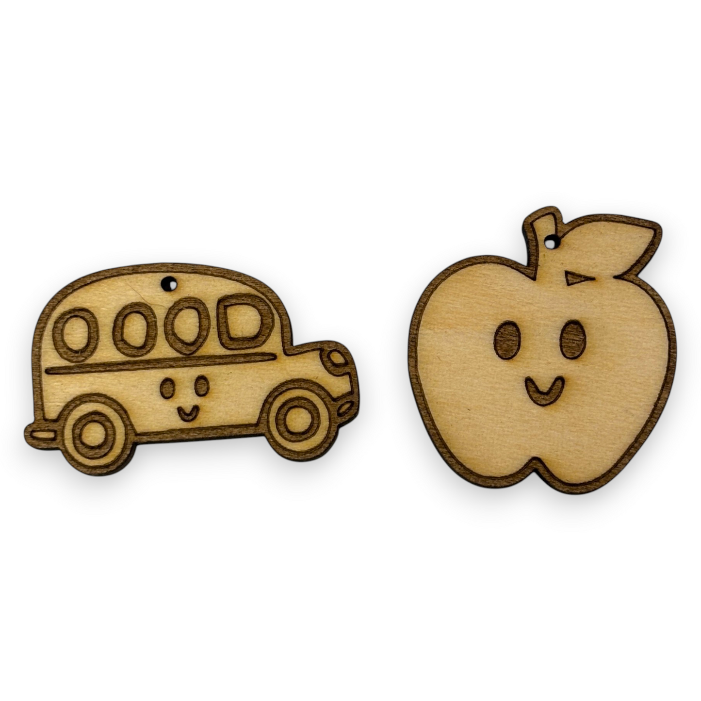 Wooden Teacher Earring Blanks for DIY Jewellery Making, dangles - 10pc Laser Cut Pieces