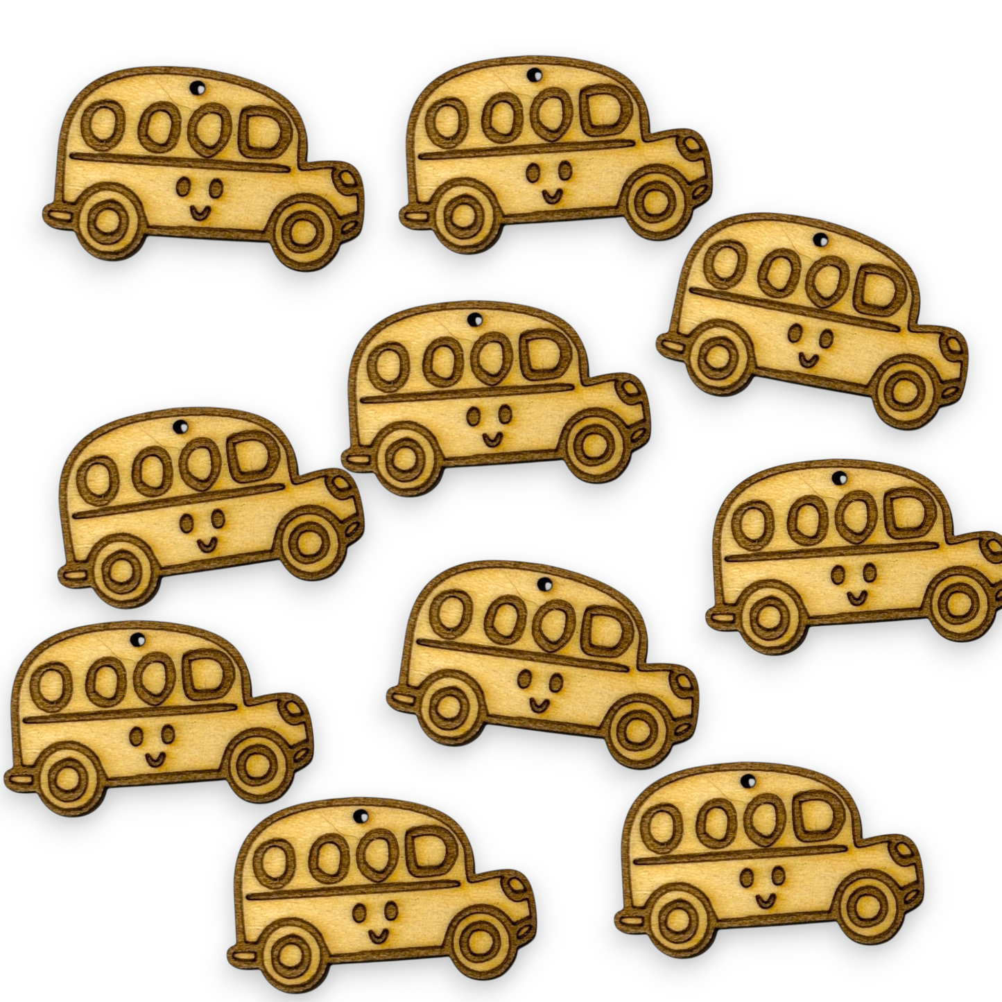 Wooden Teacher Earring Blanks for DIY Jewellery Making, dangles - 10pc Laser Cut Pieces
