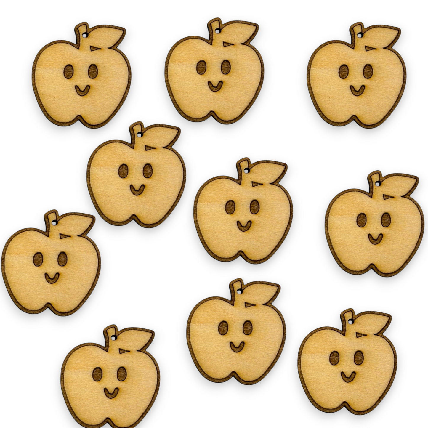Wooden Teacher Earring Blanks for DIY Jewellery Making, dangles - 10pc Laser Cut Pieces