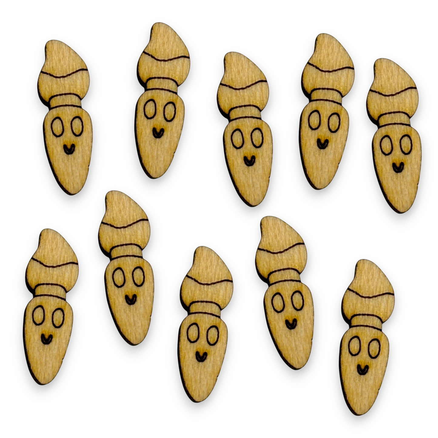 Wooden Teacher Earring Blanks for DIY Jewellery Making - Studs - 10pc Laser Cut Set