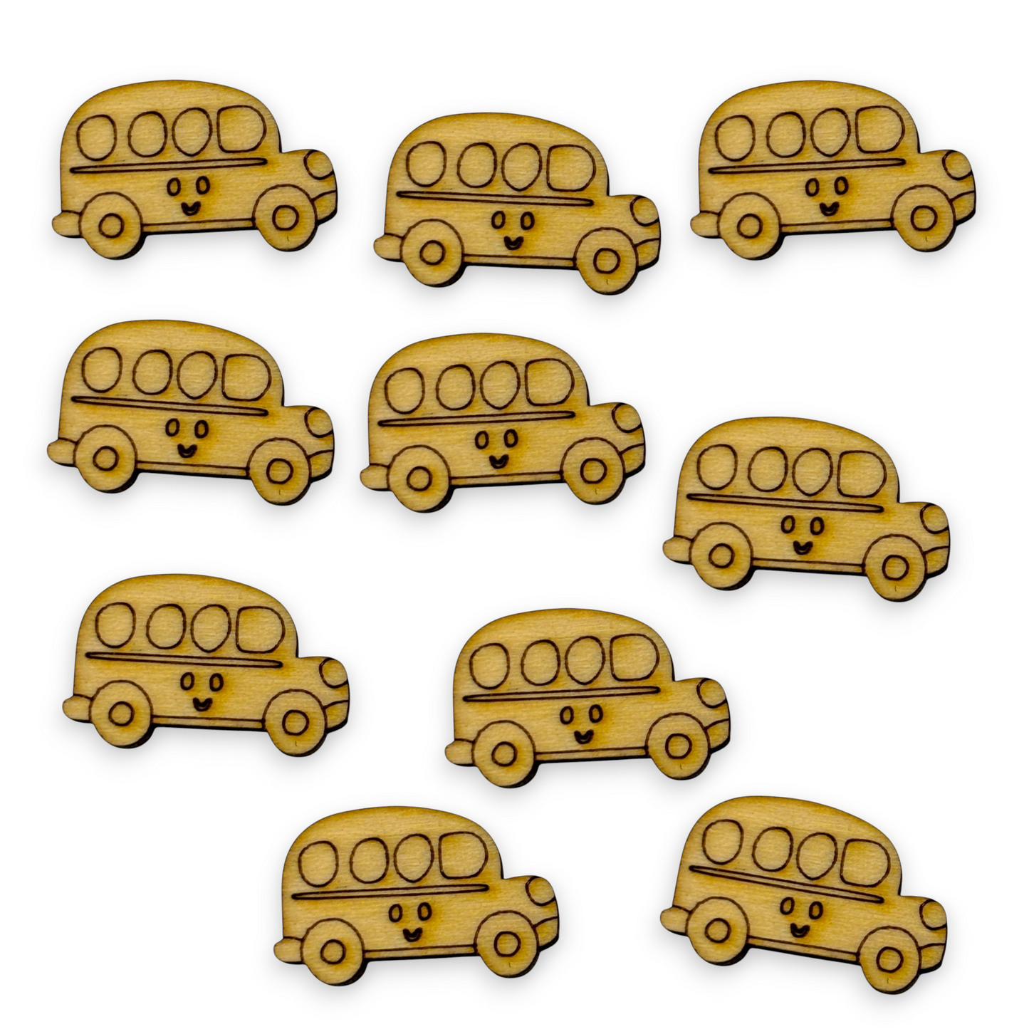 Wooden Teacher Earring Blanks for DIY Jewellery Making, Scrapbooking - Studs - 10pc Laser Cut Set