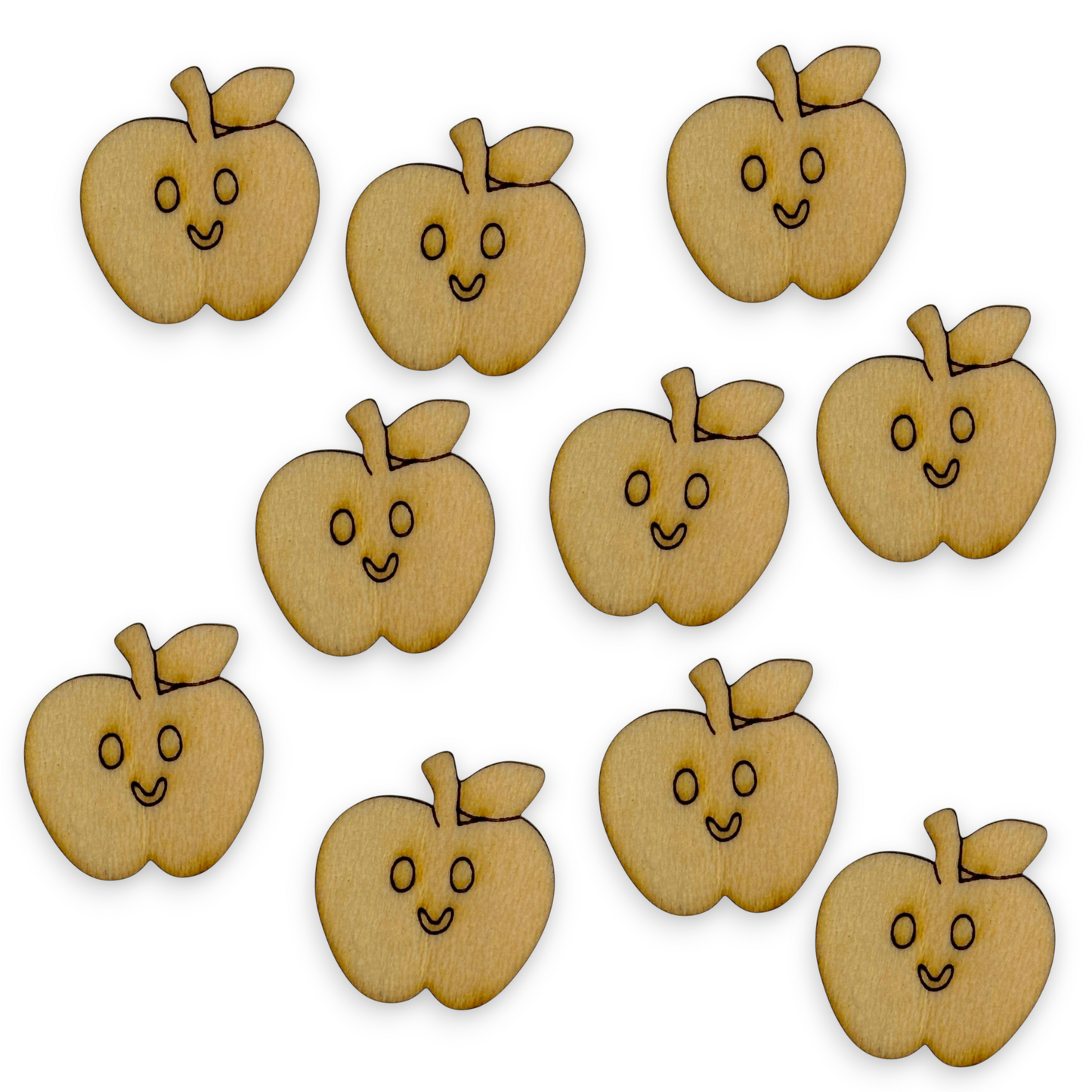 Wooden Teacher Earring Blanks for DIY Jewellery Making, Scrapbooking - Studs - 10pc Laser Cut Set