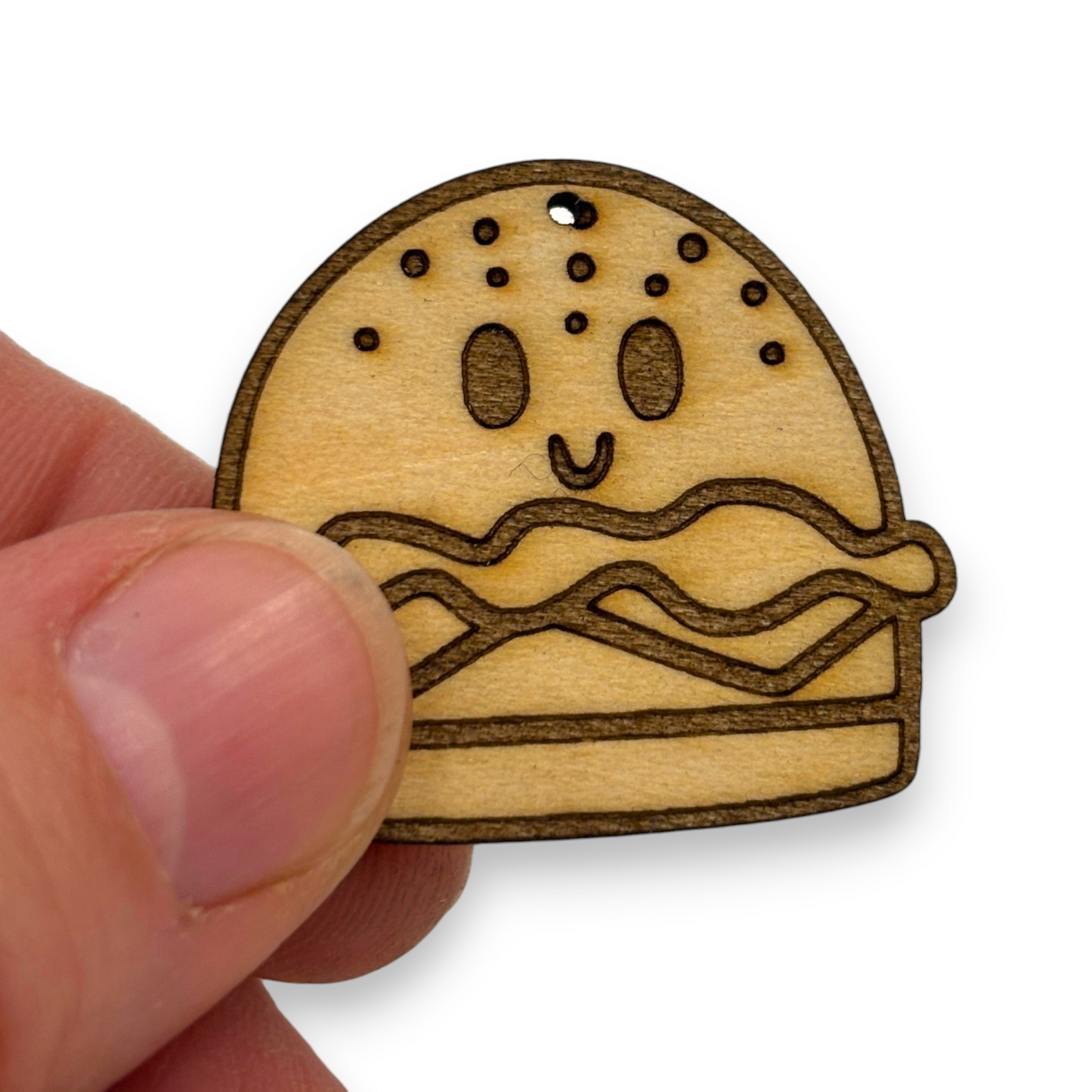 Wooden Food Earring Blanks for DIY Jewellery Making, dangles - 10pc Laser Cut Pieces