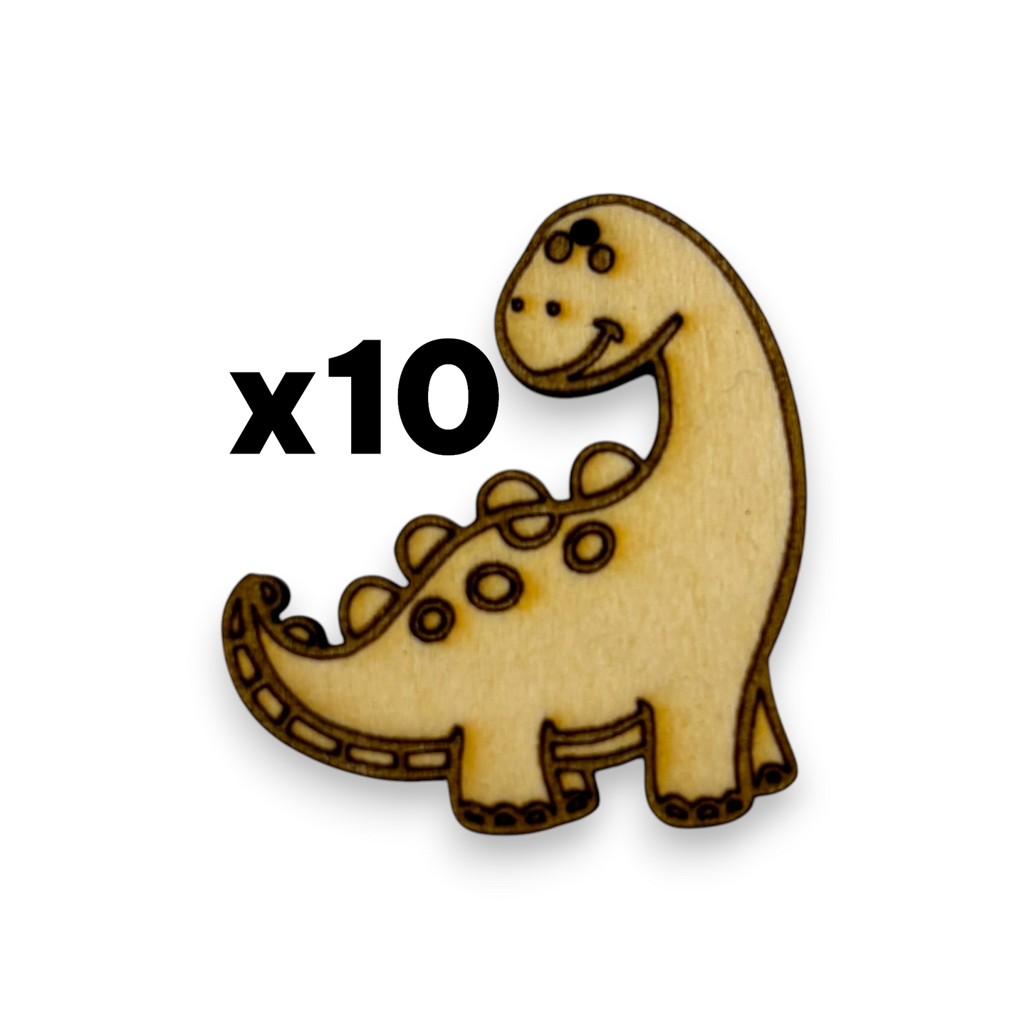 Wooden Dinosaur Earring Blanks for DIY Jewellery Making, dangles - 10pc Laser Cut Pieces (Copy) (Copy)
