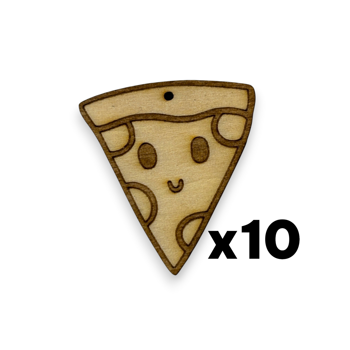 Wooden Food Earring Blanks for DIY Jewellery Making, dangles - 10pc Laser Cut Pieces