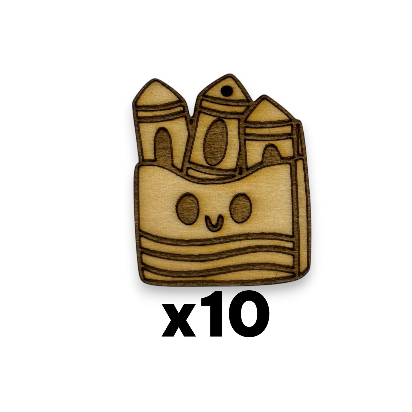 Wooden Teacher Earring Blanks for DIY Jewellery Making, dangles - 10pc Laser Cut Pieces