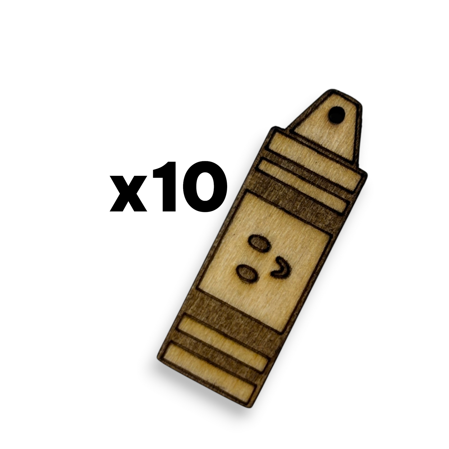 Wooden Teacher Earring Blanks for DIY Jewellery Making, dangles - 10pc Laser Cut Pieces