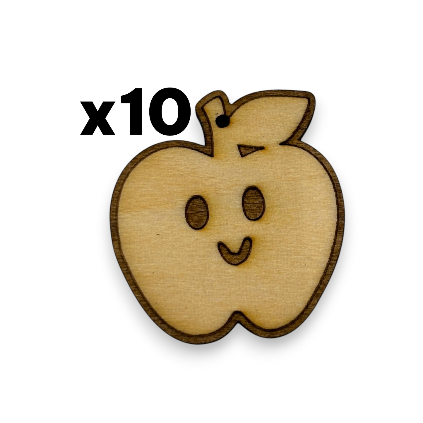 Wooden Teacher Earring Blanks for DIY Jewellery Making, dangles - 10pc Laser Cut Pieces