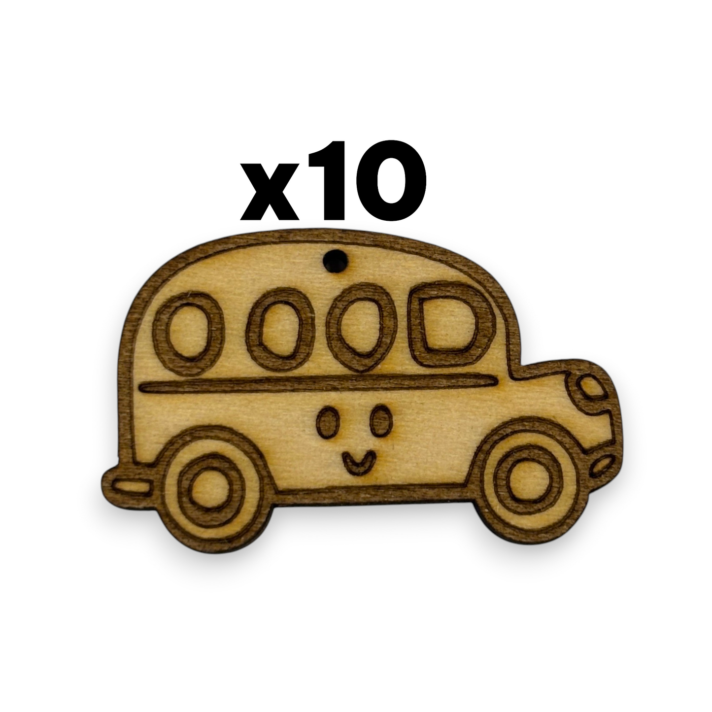 Wooden Teacher Earring Blanks for DIY Jewellery Making, dangles - 10pc Laser Cut Pieces