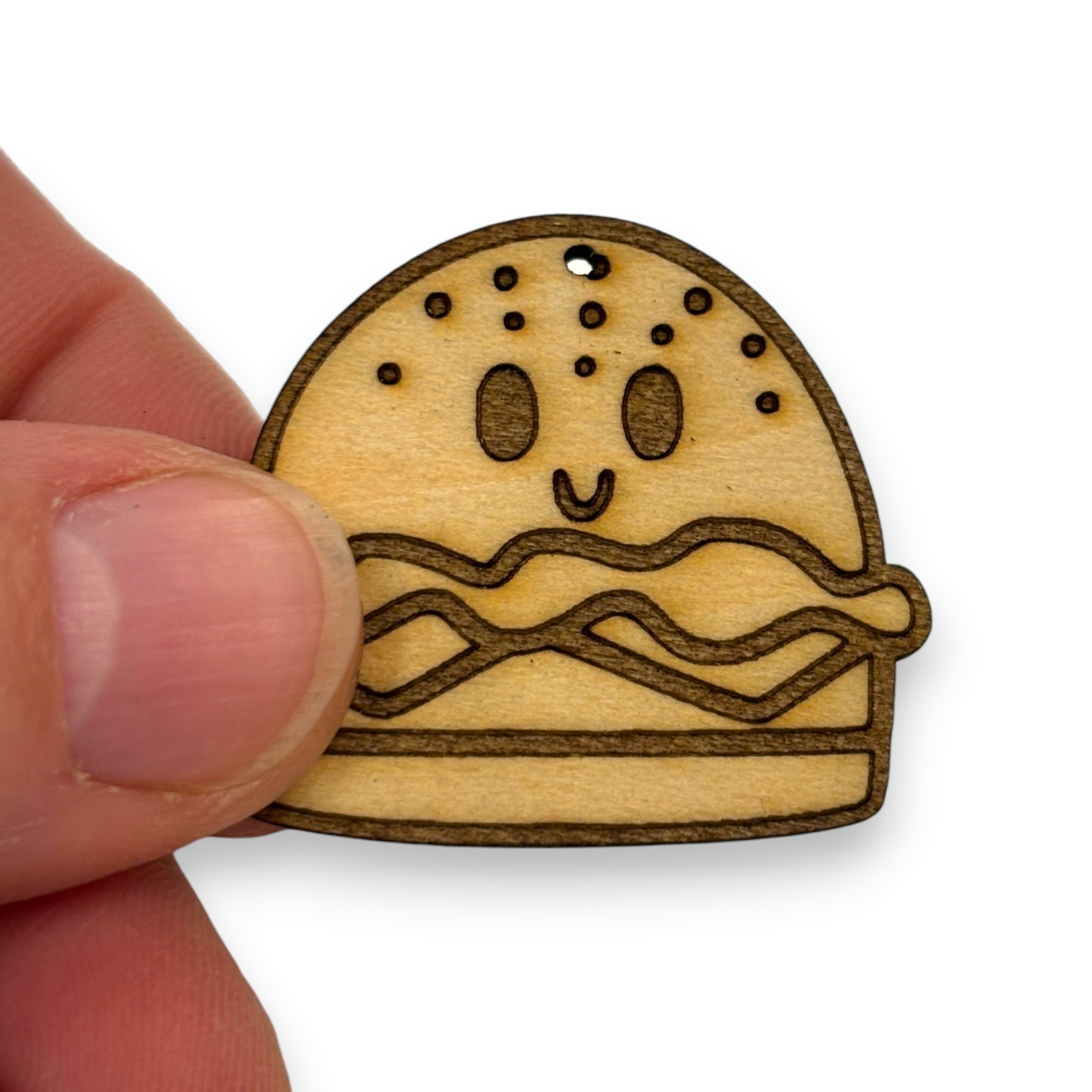 Wooden Food Earring Blanks for DIY Jewellery Making, dangles - 10pc Laser Cut Pieces