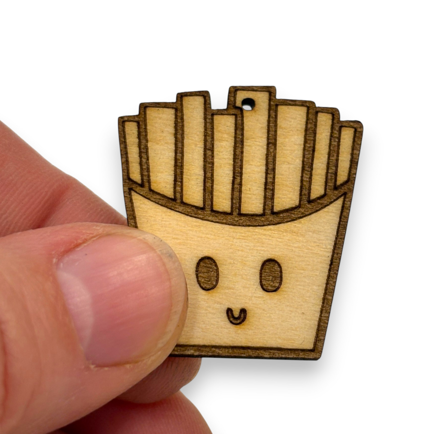Wooden Food Earring Blanks for DIY Jewellery Making, dangles - 10pc Laser Cut Pieces