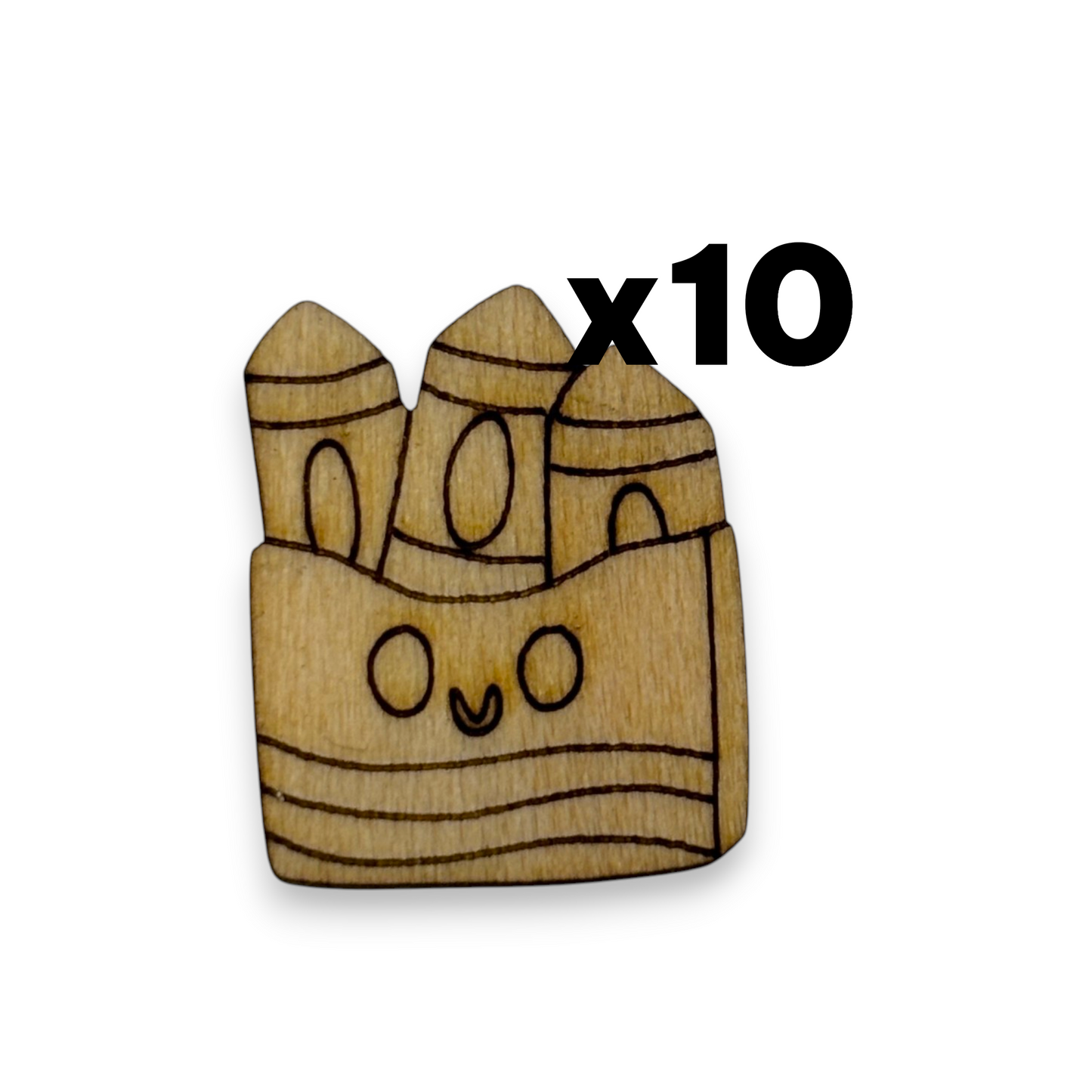 Wooden Teacher Earring Blanks for DIY Jewellery Making - Studs - 10pc Laser Cut Set
